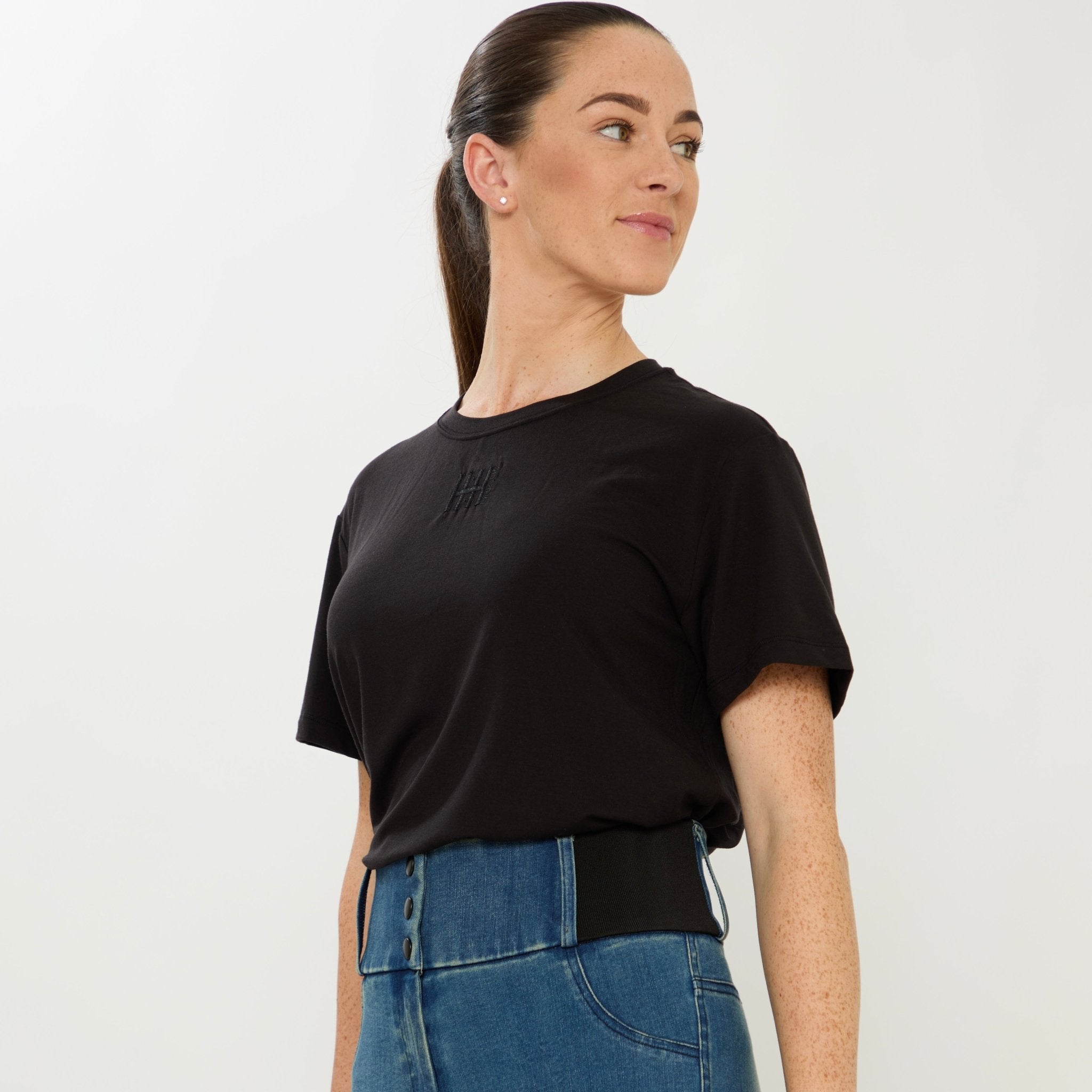 HORZEHOODS® Black Merino Mix Basicz Tee - Horzehoods5056725021931