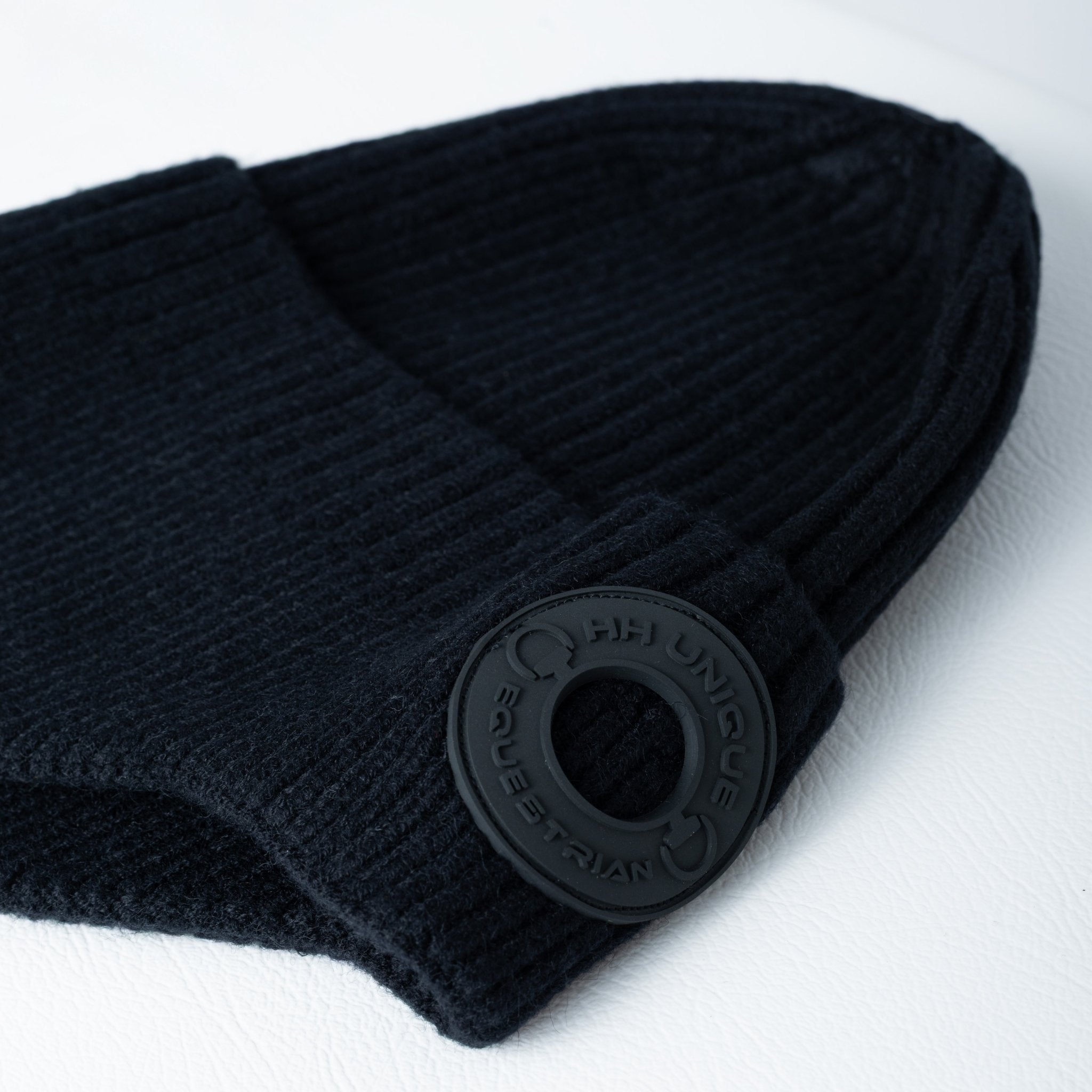 HORZEHOODS® Black Porthole Ear Cover Knit Hat - Horzehoods