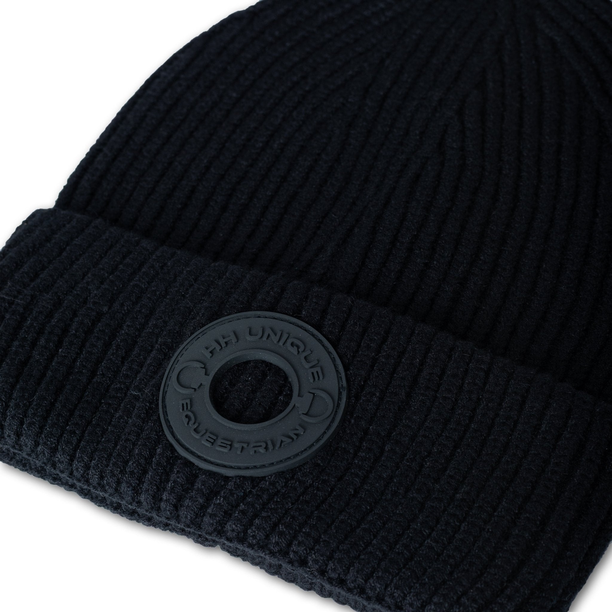 HORZEHOODS® Black Porthole Ribbed Knit Hat - Horzehoods