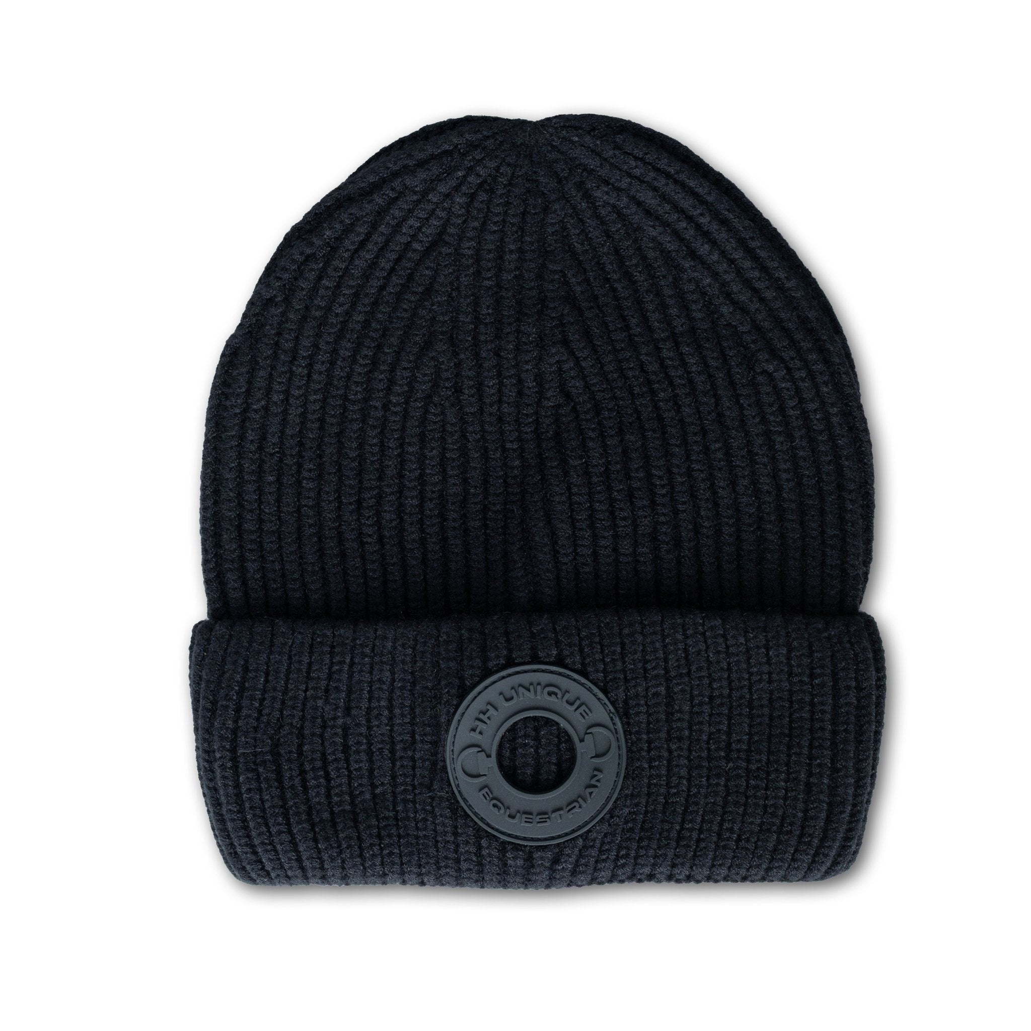 HORZEHOODS® Black Porthole Ribbed Knit Hat - Horzehoods