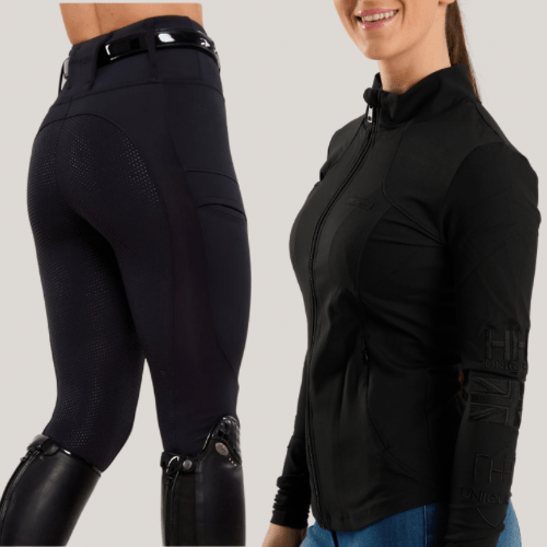 HORZEHOODS® Black Training Jacket and Leggings Gift Set (Bundle & Save) - Horzehoods