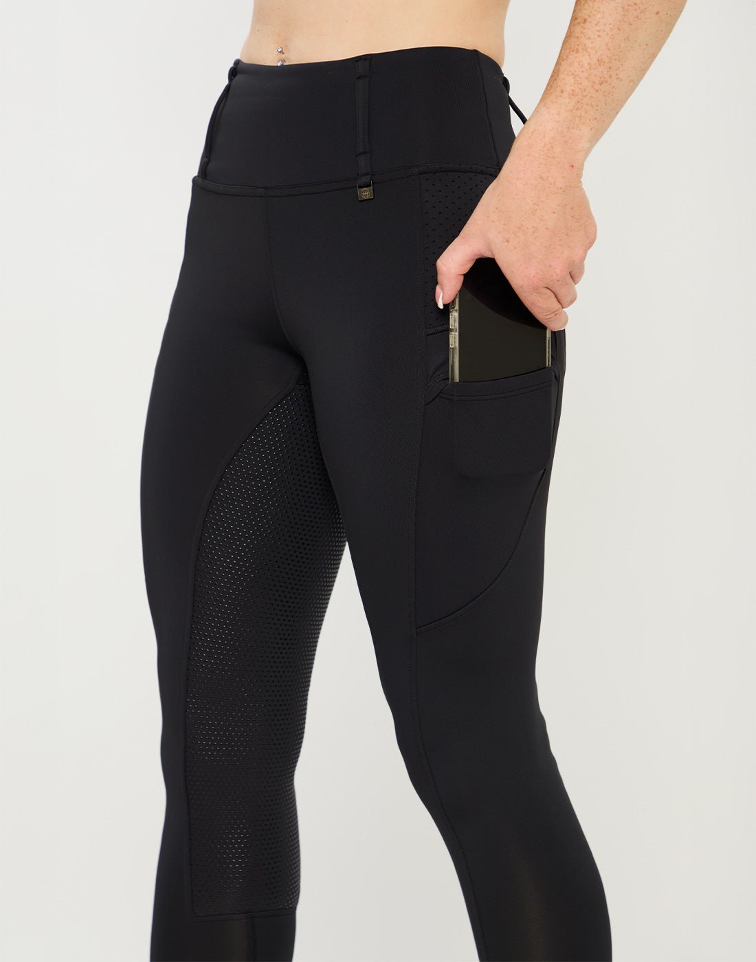 HORZEHOODS® Black V - Seam Thermo Riding Leggings - Horzehoods5056725019389
