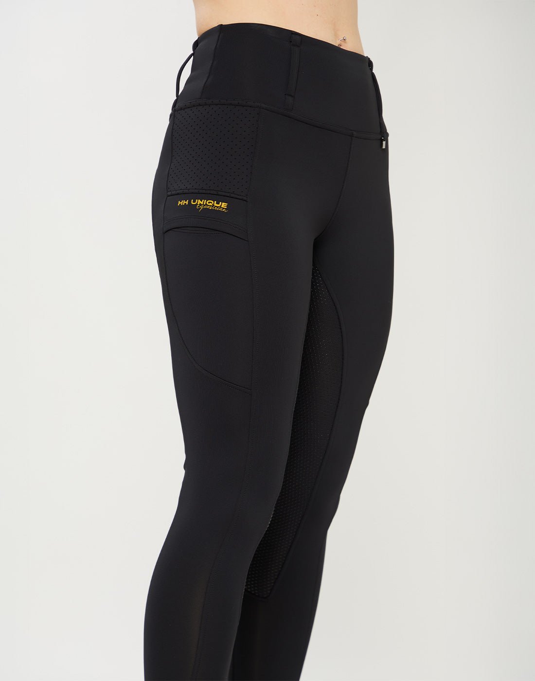 HORZEHOODS® Black V - Seam Thermo Riding Leggings - Horzehoods5056725019389