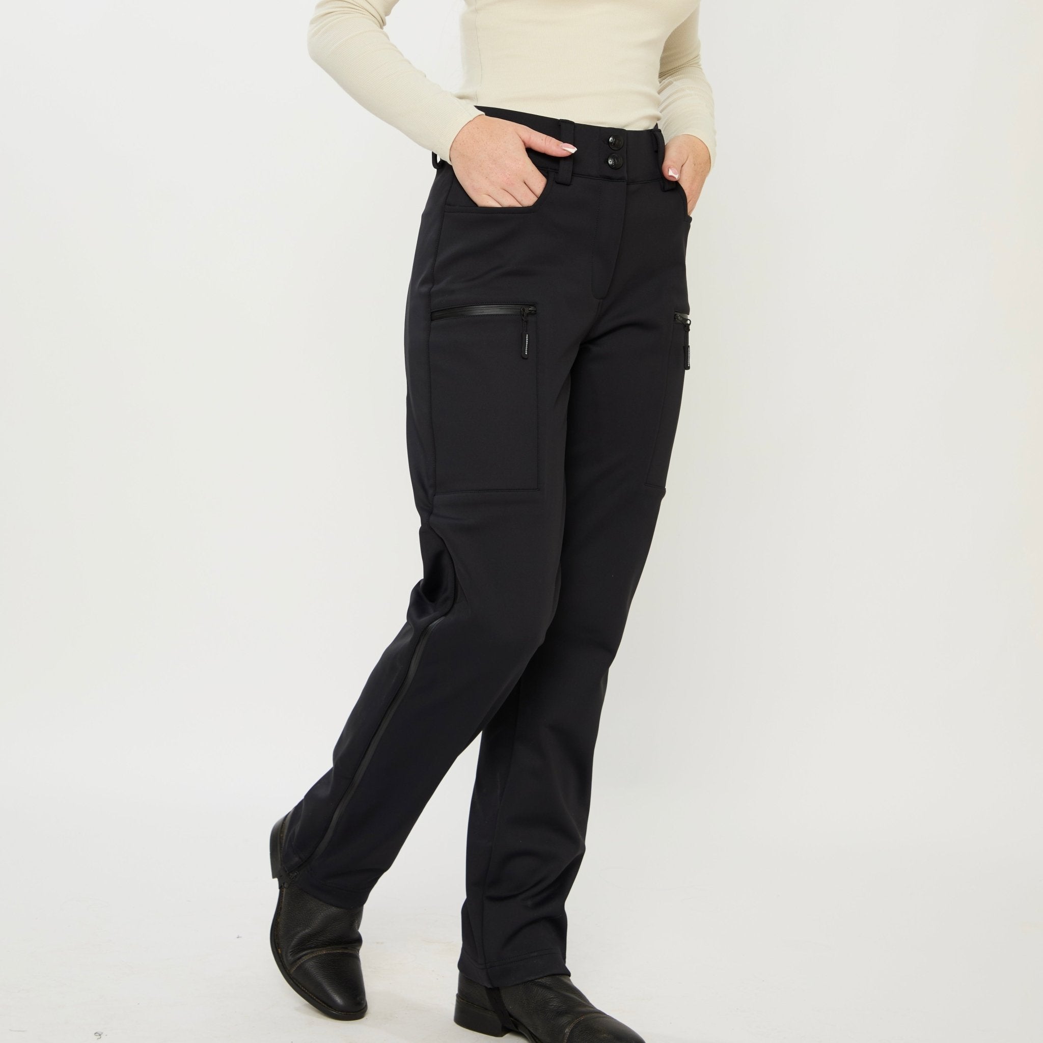 HORZEHOODS® Black Waterproof QuickMount™️ Breeches - Horzehoods5056725023027