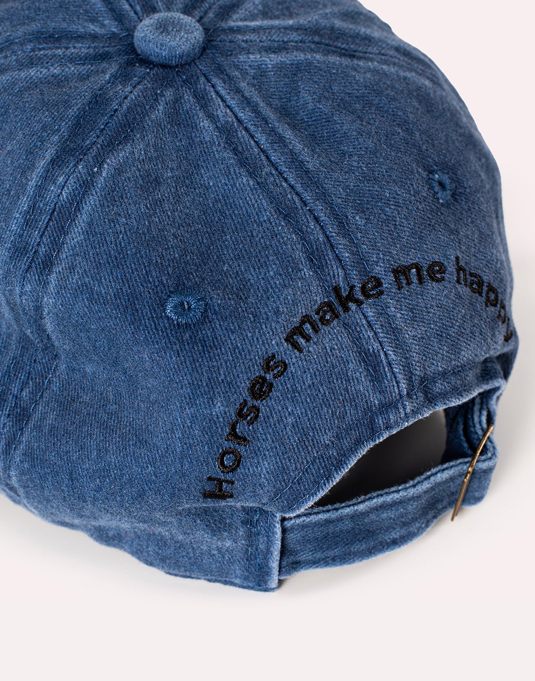 HORZEHOODS® Blue Horses make me Happy Cap - Horzehoods5056725028145