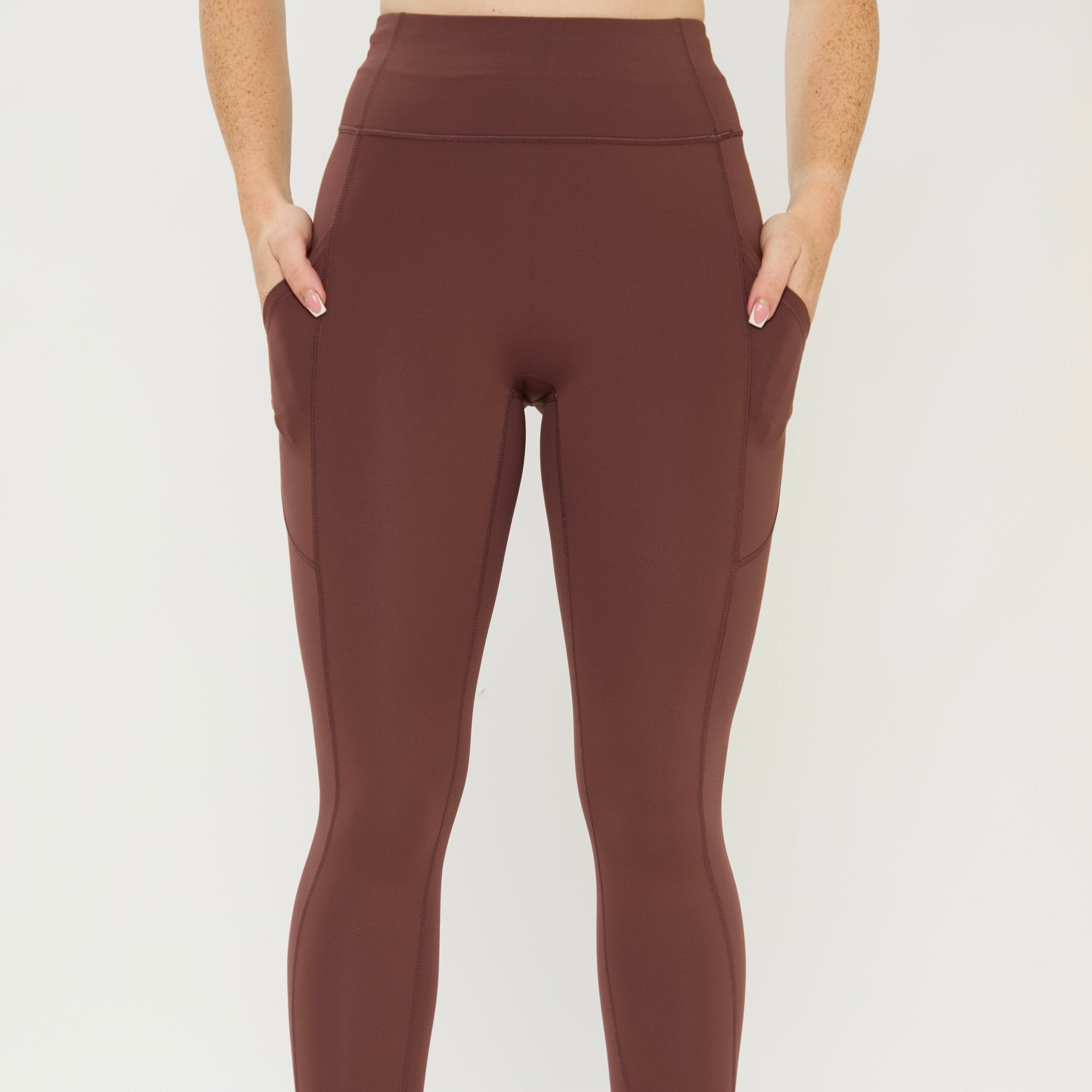HORZEHOODS® Brown Basicz Range Non Riding Comfort Leggings - Horzehoods5056725022747