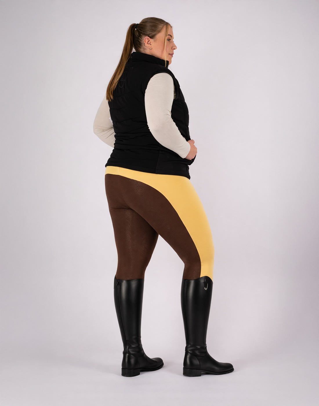 HORZEHOODS® Canary Brown Competition Leggings - Horzehoods5056725002527