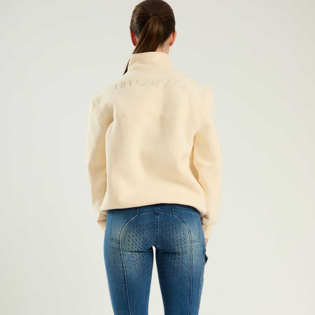 HORZEHOODS® Cream Dream Quarter - Zip Sweater Top - Horzehoods5056725013998