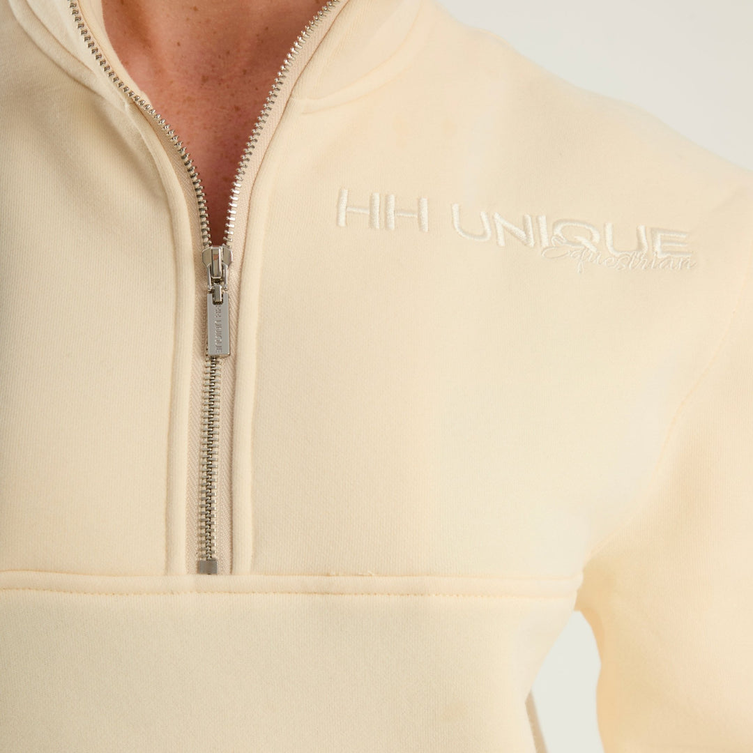 HORZEHOODS® Cream Dream Quarter - Zip Sweater Top - Horzehoods5056725013998