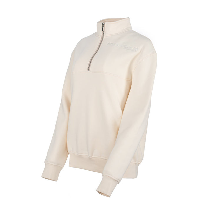 HORZEHOODS® Cream Dream Quarter - Zip Sweater Top - Horzehoods