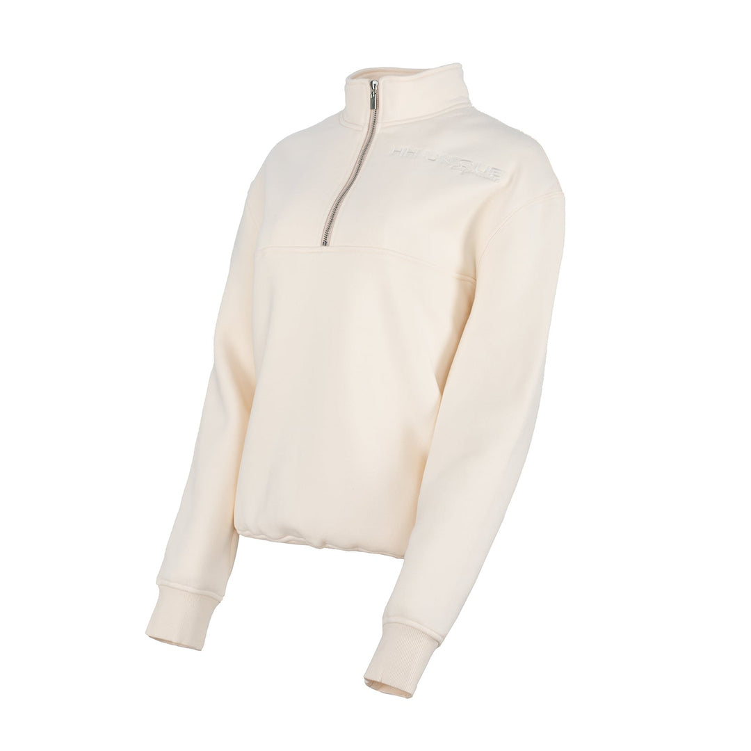 HORZEHOODS® Cream Dream Quarter - Zip Sweater Top - Horzehoods