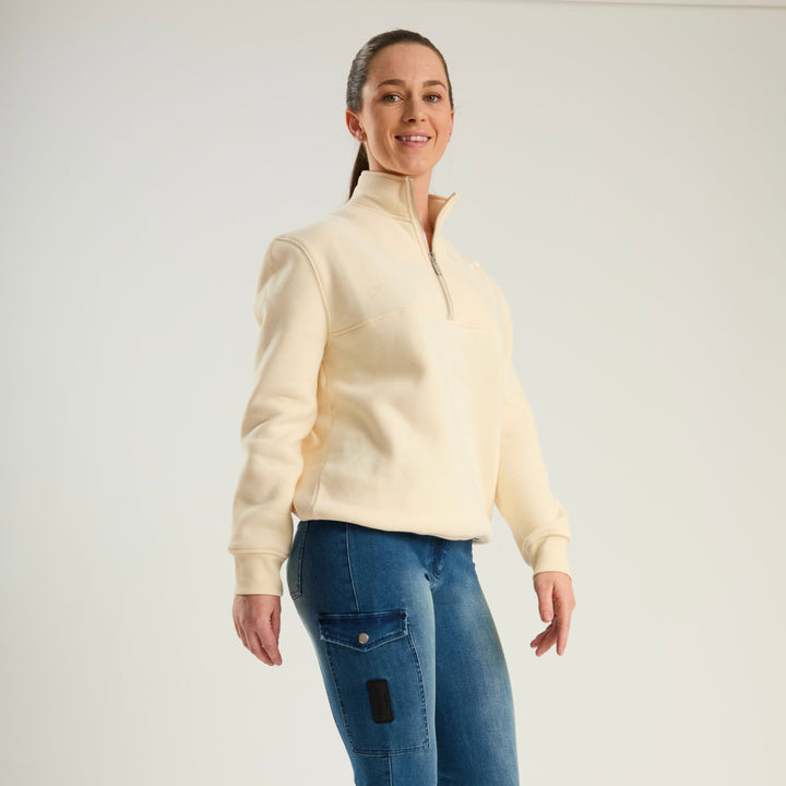 HORZEHOODS® Cream Dream Quarter - Zip Sweater Top - Horzehoods5056725013998
