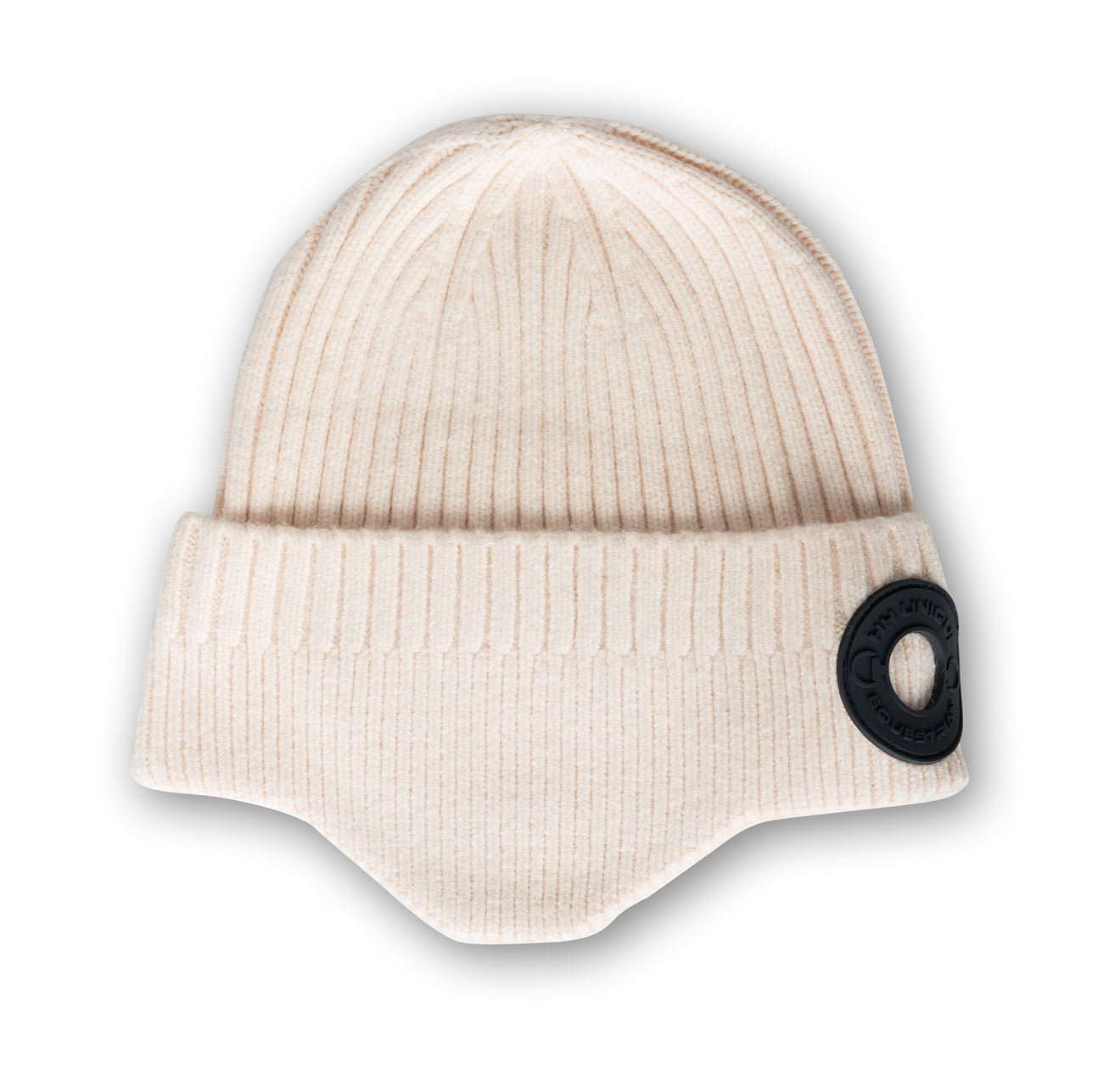 HORZEHOODS® Cream Porthole Ear Cover Knit Hat - Horzehoods