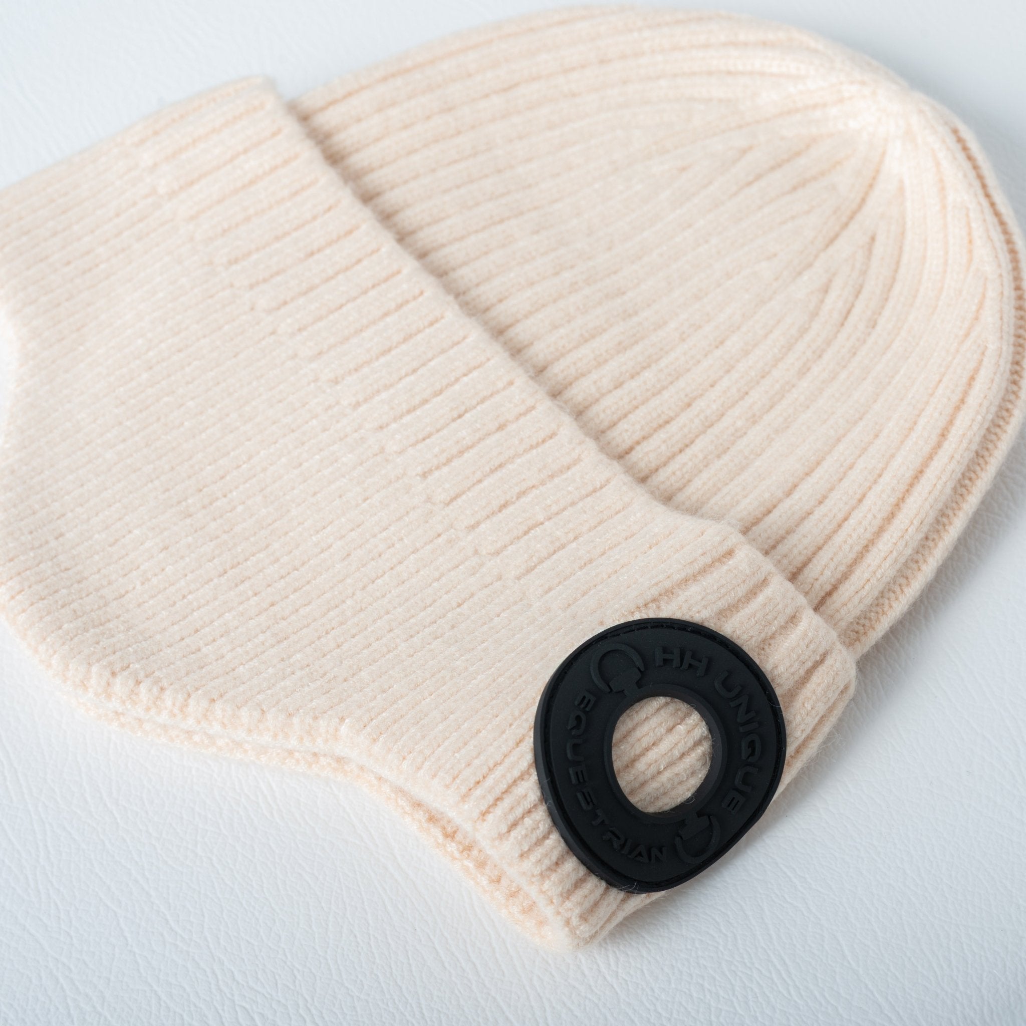 HORZEHOODS® Cream Porthole Ear Cover Knit Hat - Horzehoods