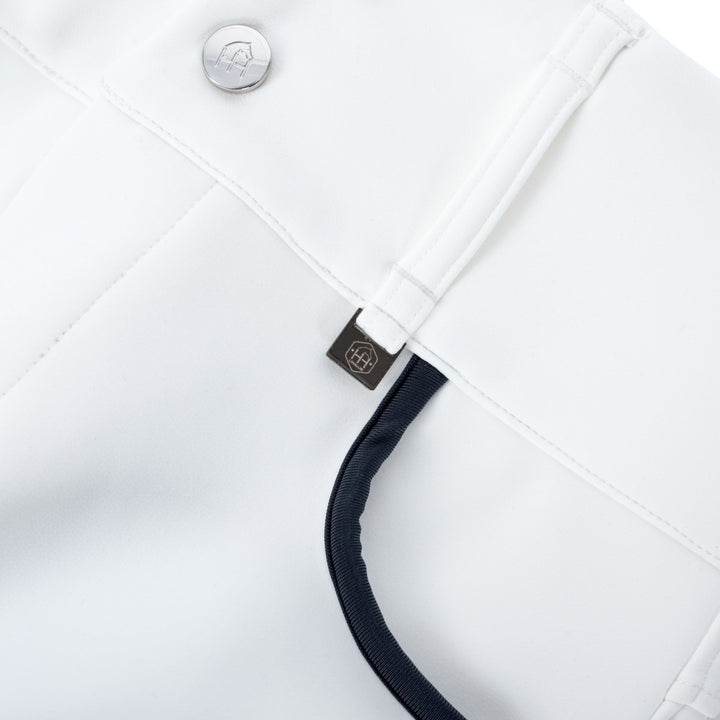 HORZEHOODS® DreamSculpt White & Navy Seat Breeches - Horzehoods5056725015275