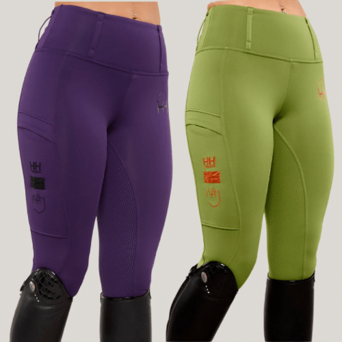 HORZEHOODS® Green and Purple Leggings (NO Grip) Gift Set (Bundle & Save) - Horzehoods