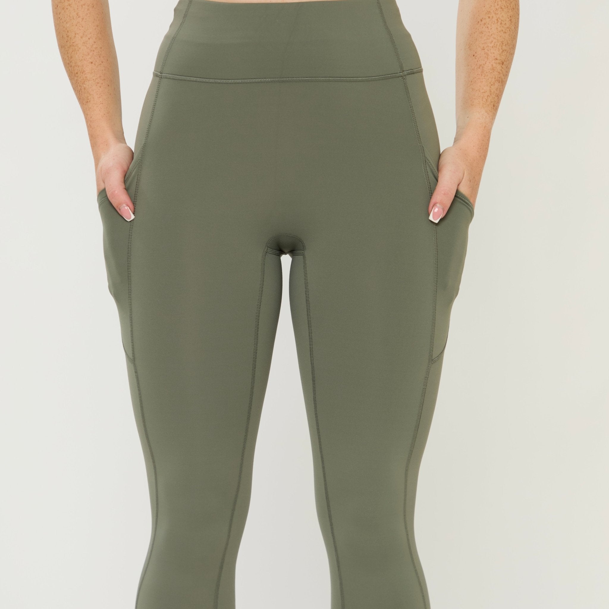 HORZEHOODS® Green Basicz Range Non Riding Comfort Leggings - Horzehoods5056725022792