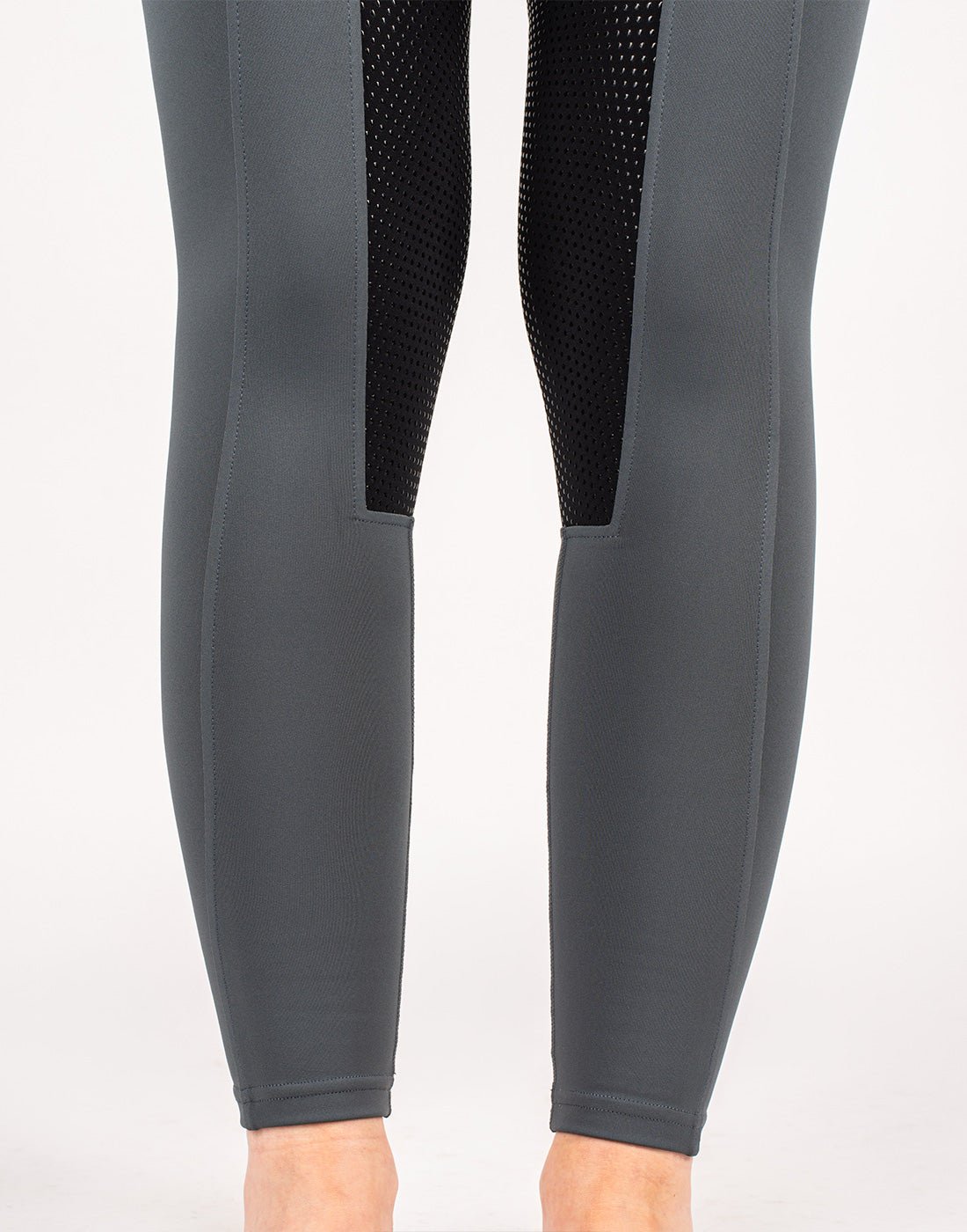 HORZEHOODS® Grey & Black V - Seam Air2 Riding Leggings - Breathable Equestrian Tights - Horzehoods5056725015114