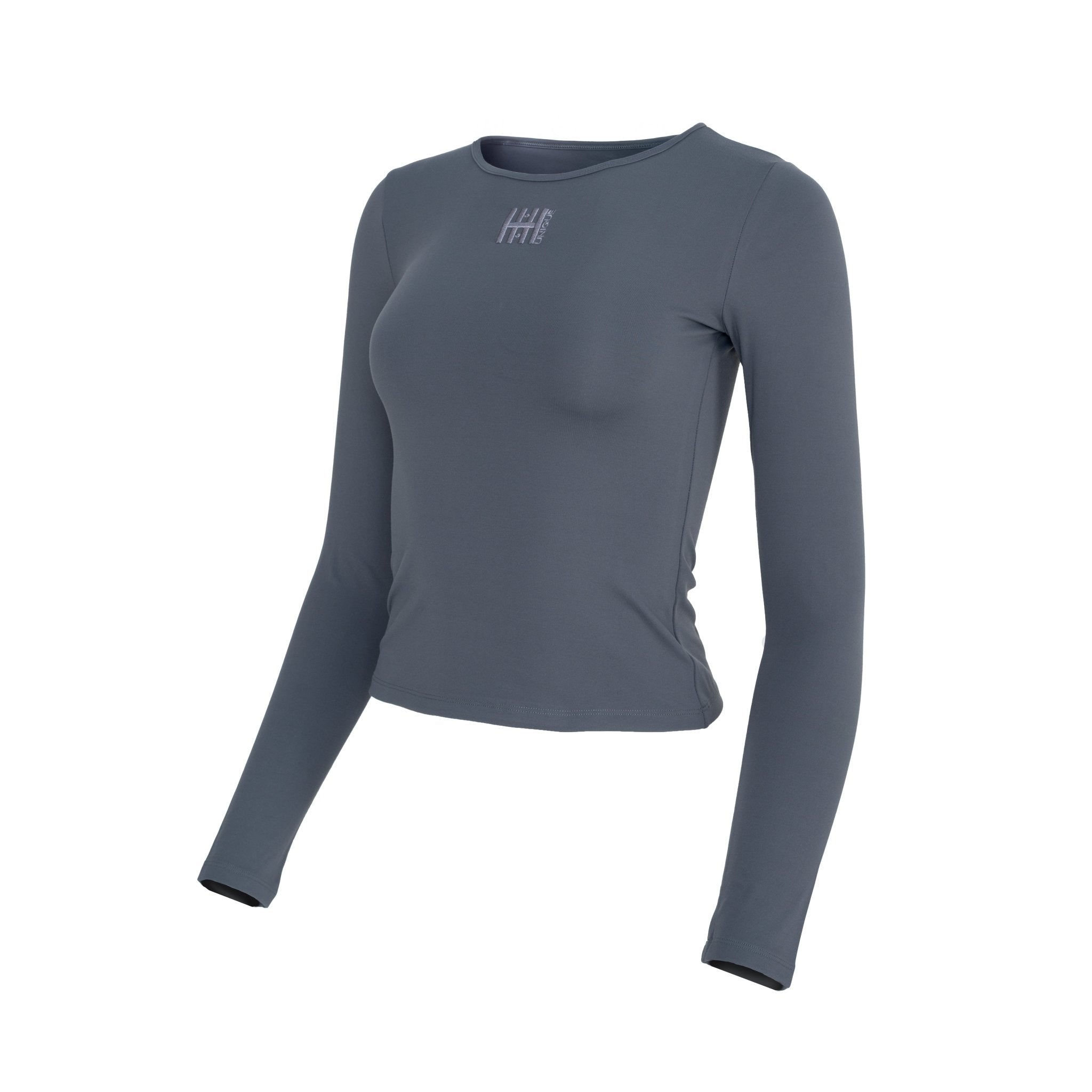 HORZEHOODS® Grey Long Sleeve Basicz Compression Top - Horzehoods5056725021665