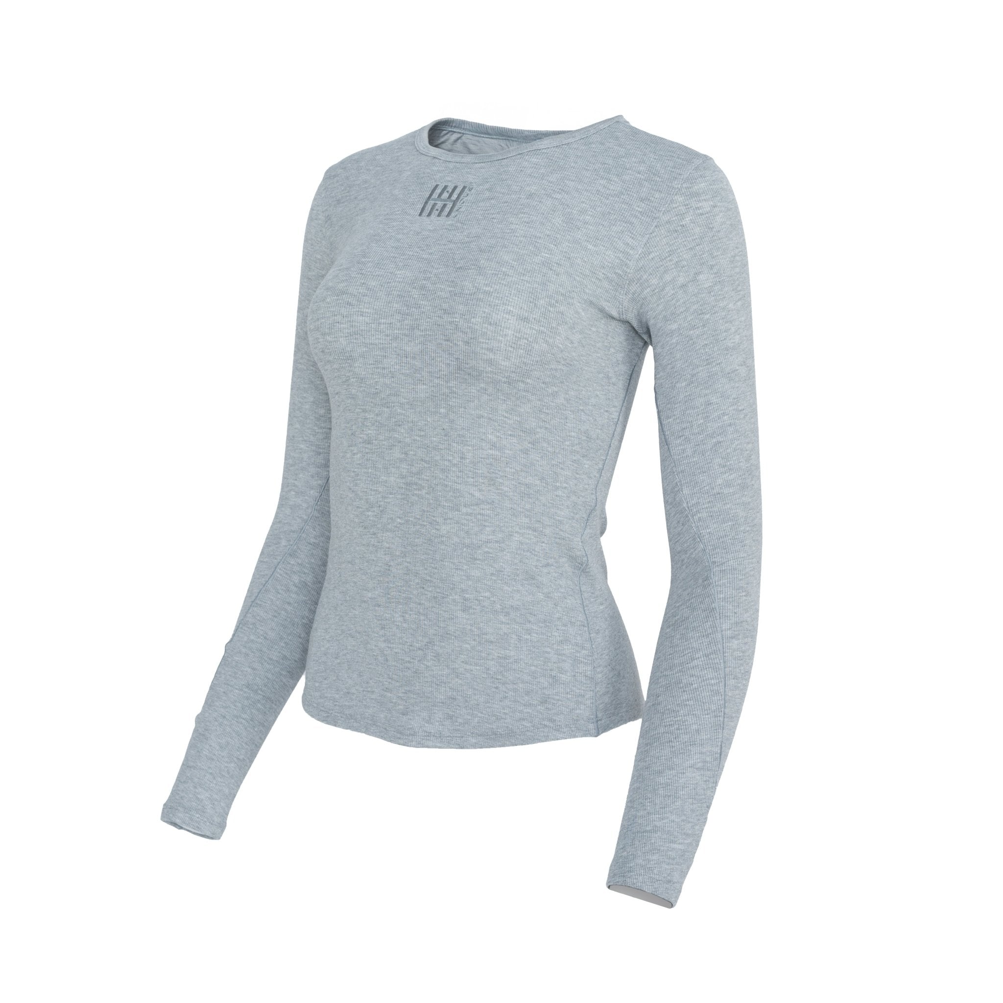 HORZEHOODS® Grey Long Sleeve Ultra Soft Ribbed Basicz Top - Horzehoods5056725022341