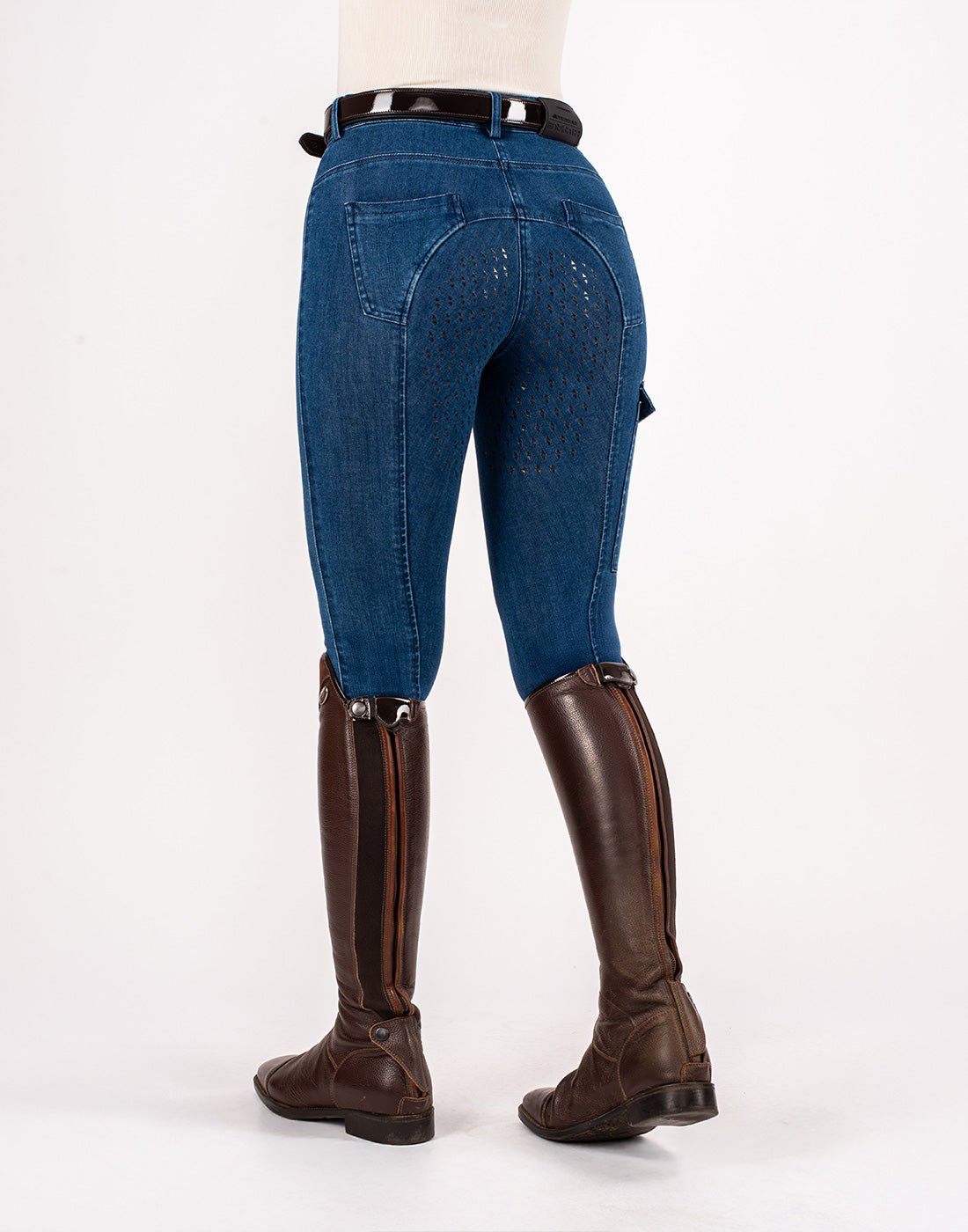 HORZEHOODS® Indigo Blue Demi Denim Jeggings - Horzehoods5060521422359