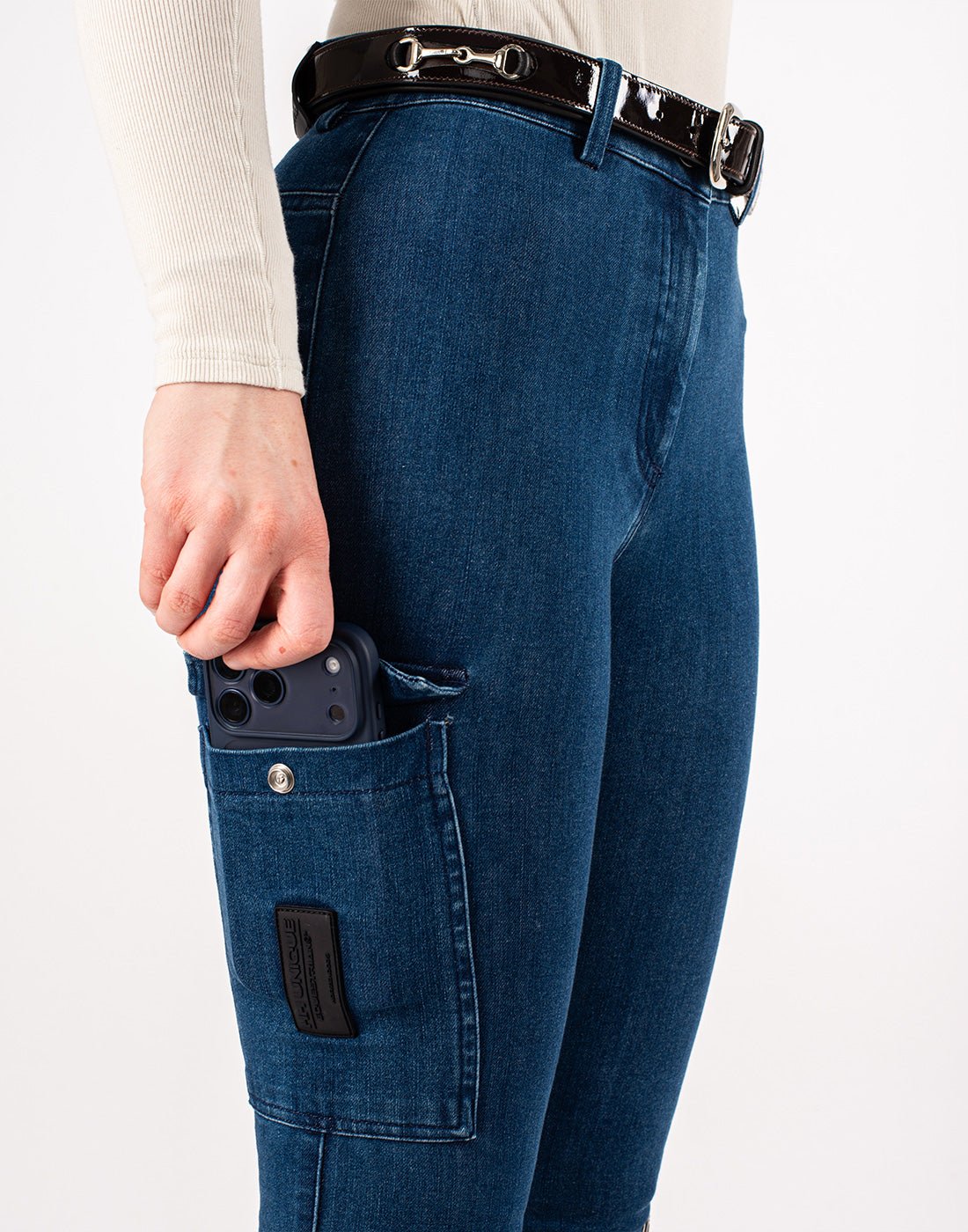 HORZEHOODS® Indigo Blue Demi Denim Jeggings - Horzehoods5060521422359