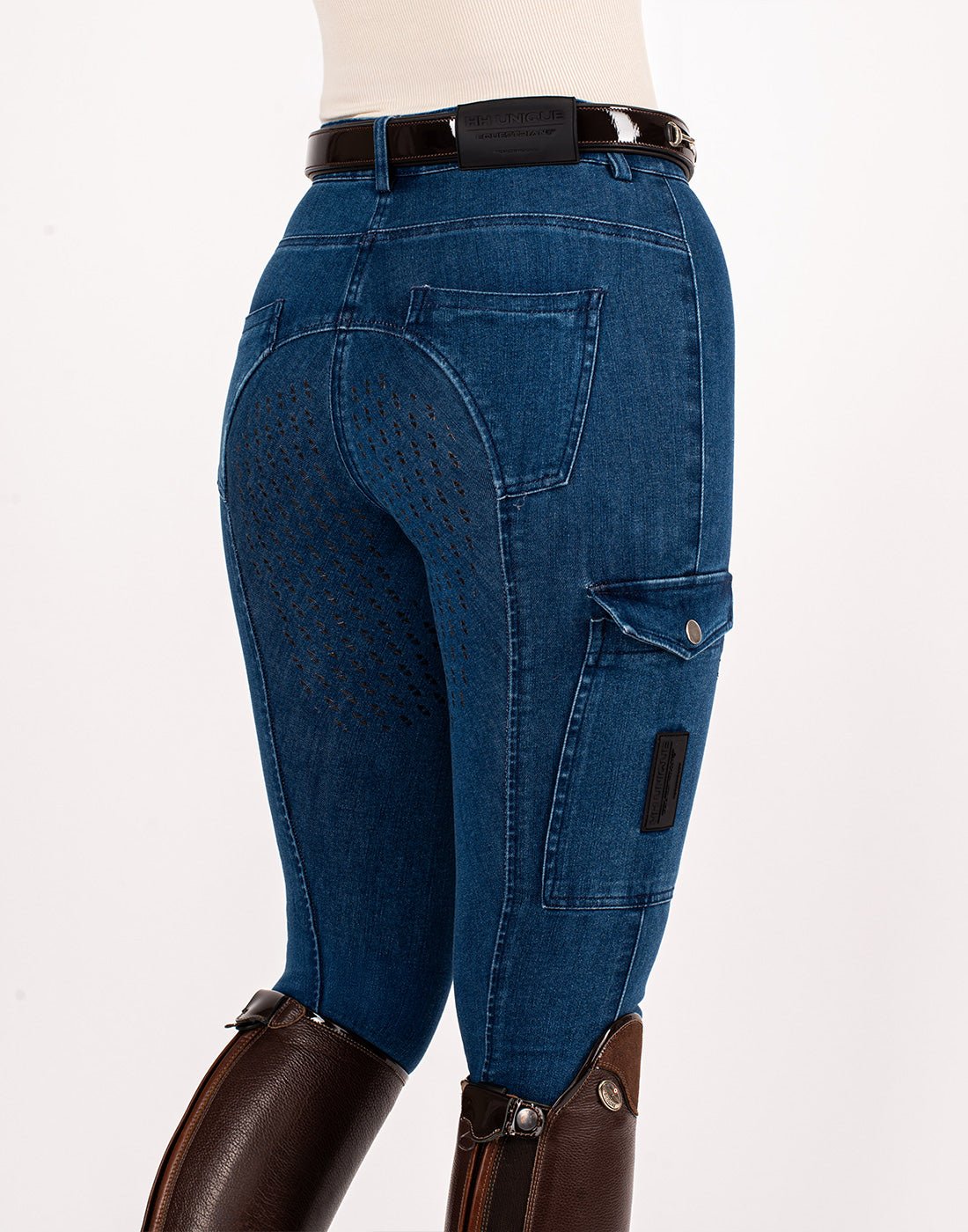 HORZEHOODS® Indigo Blue Demi Denim Jeggings - Horzehoods5060521422359