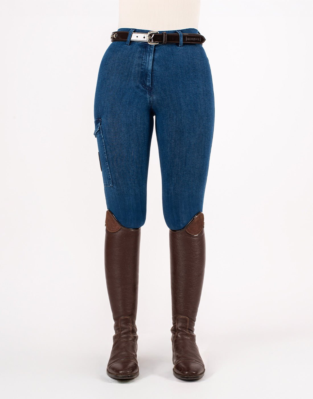 HORZEHOODS® Indigo Blue Demi Denim Jeggings - Horzehoods5060521422359