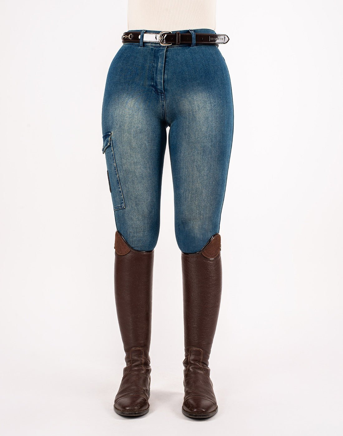 HORZEHOODS® Light Blue Demi Denim Jeggings - Horzehoods5060521421345