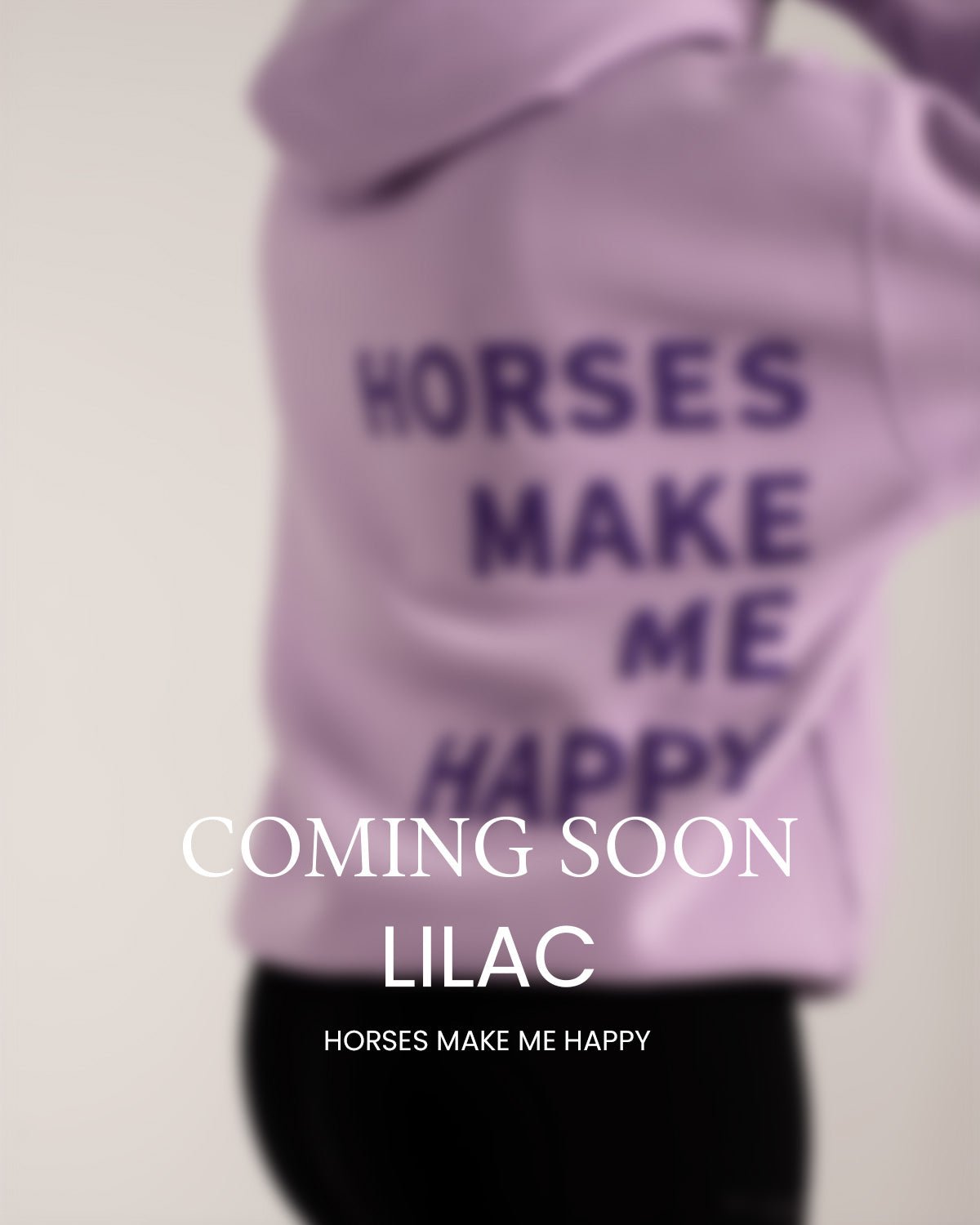 HORZEHOODS® Lilac Basicz Oversized 'Horses make me Happy' Junior Hoodie - Horzehoods5056725026998