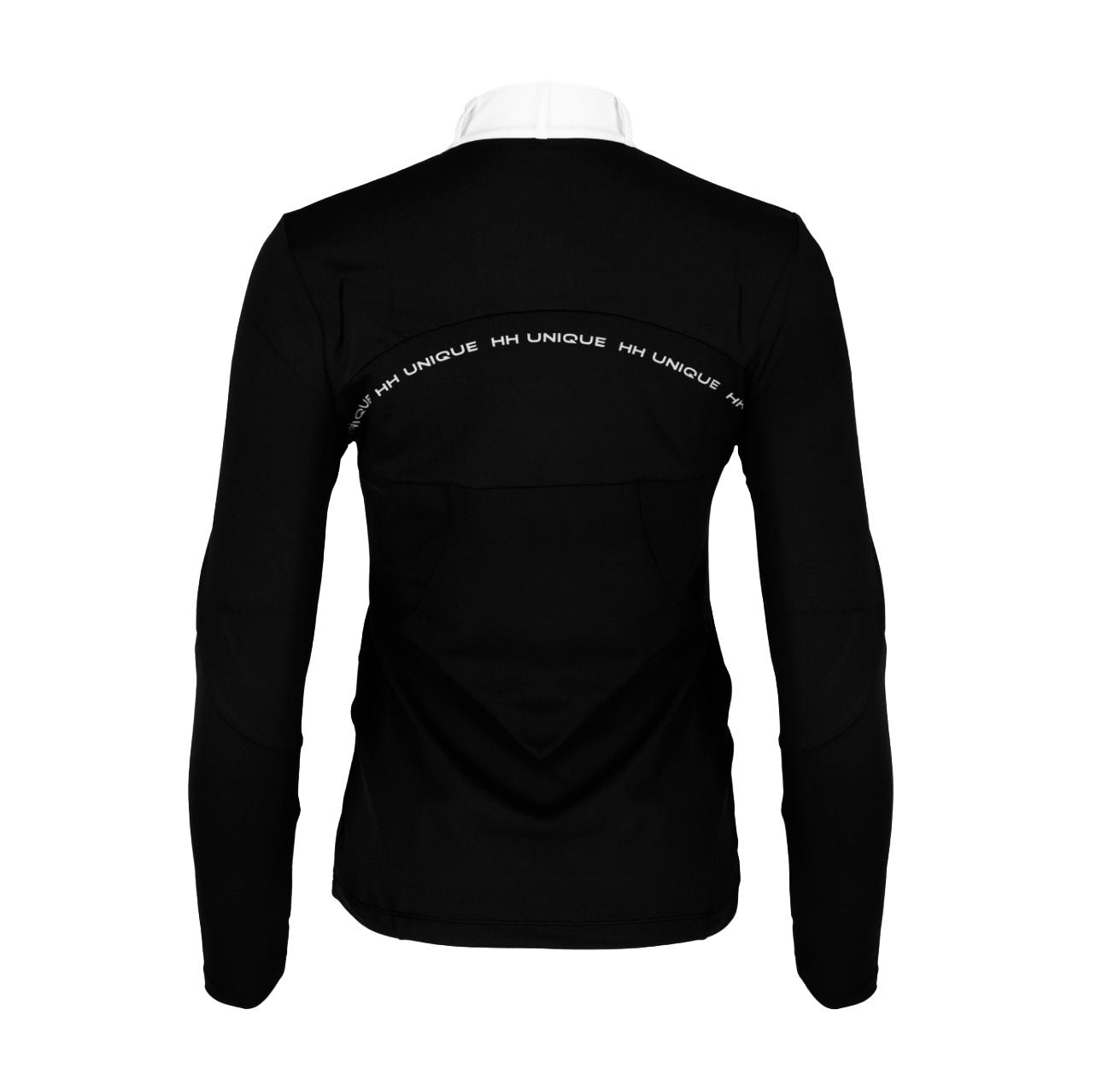HORZEHOODS® Long Sleeve Classic Neck Tudor Competition Shirt – Black/White Contrast - Horzehoods