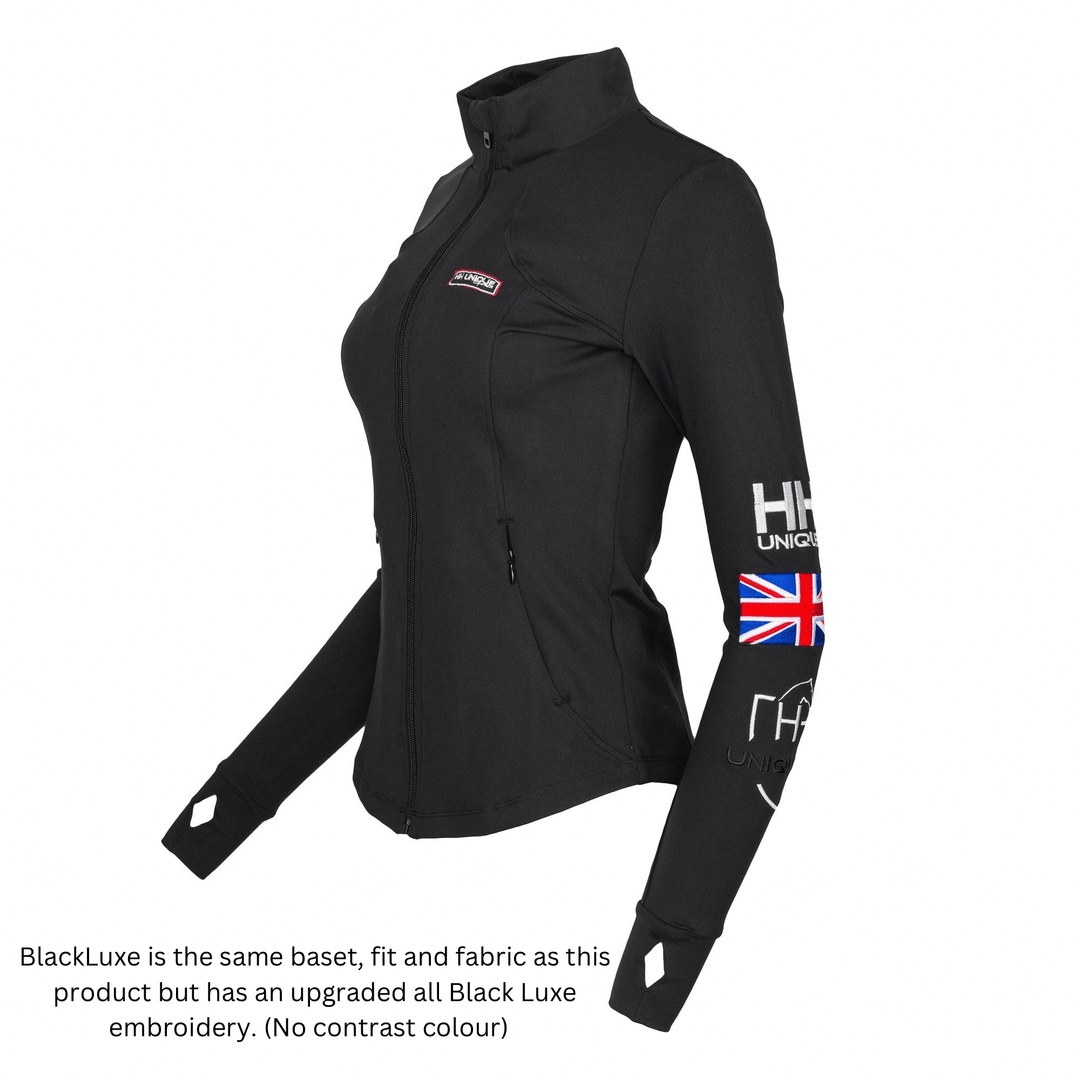 HORZEHOODS® Luxe Performance Training Jacket in Black - Horzehoods5056725013431