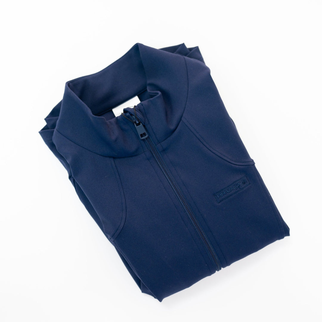 HORZEHOODS® Luxe Performance Training Jacket in Navy - Horzehoods5056725013516