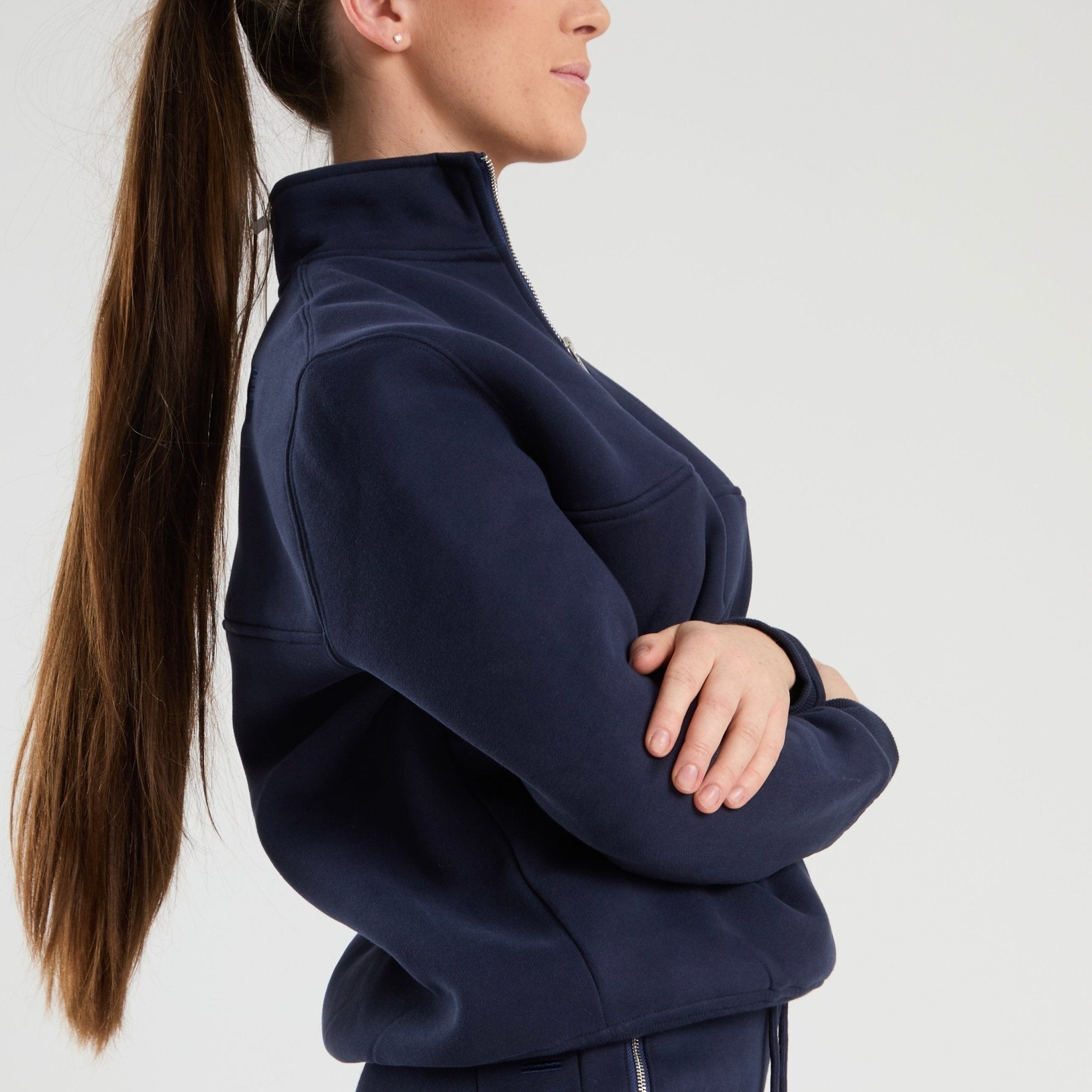 HORZEHOODS® Navy Dream Quarter - Zip Sweater Top - Horzehoods5056725014070