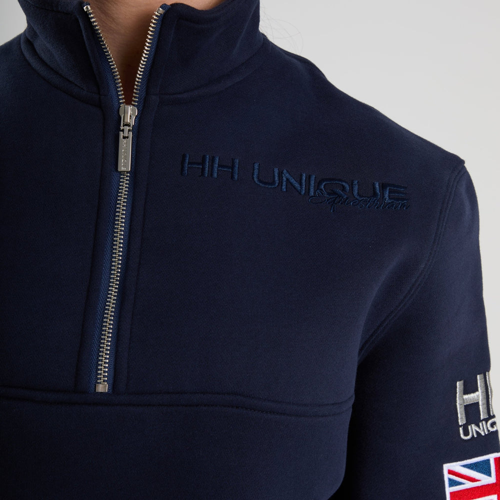 HORZEHOODS® Navy Performance Quarter - Zip Sweater Top - Horzehoods5056725014230