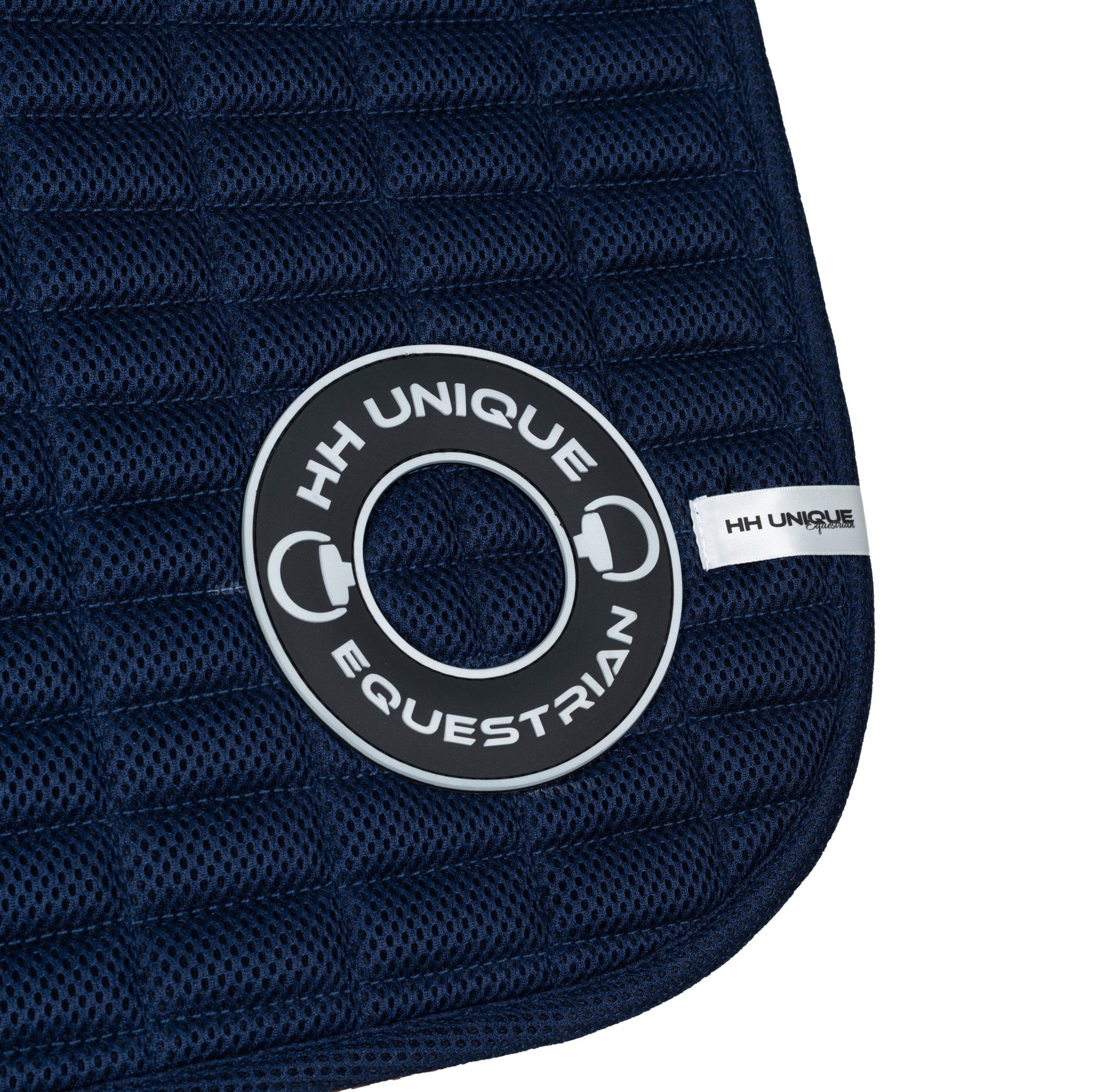 HORZEHOODS® Navy & Silver Porthole AirGel Pad Dressage - Horzehoods5056725017408