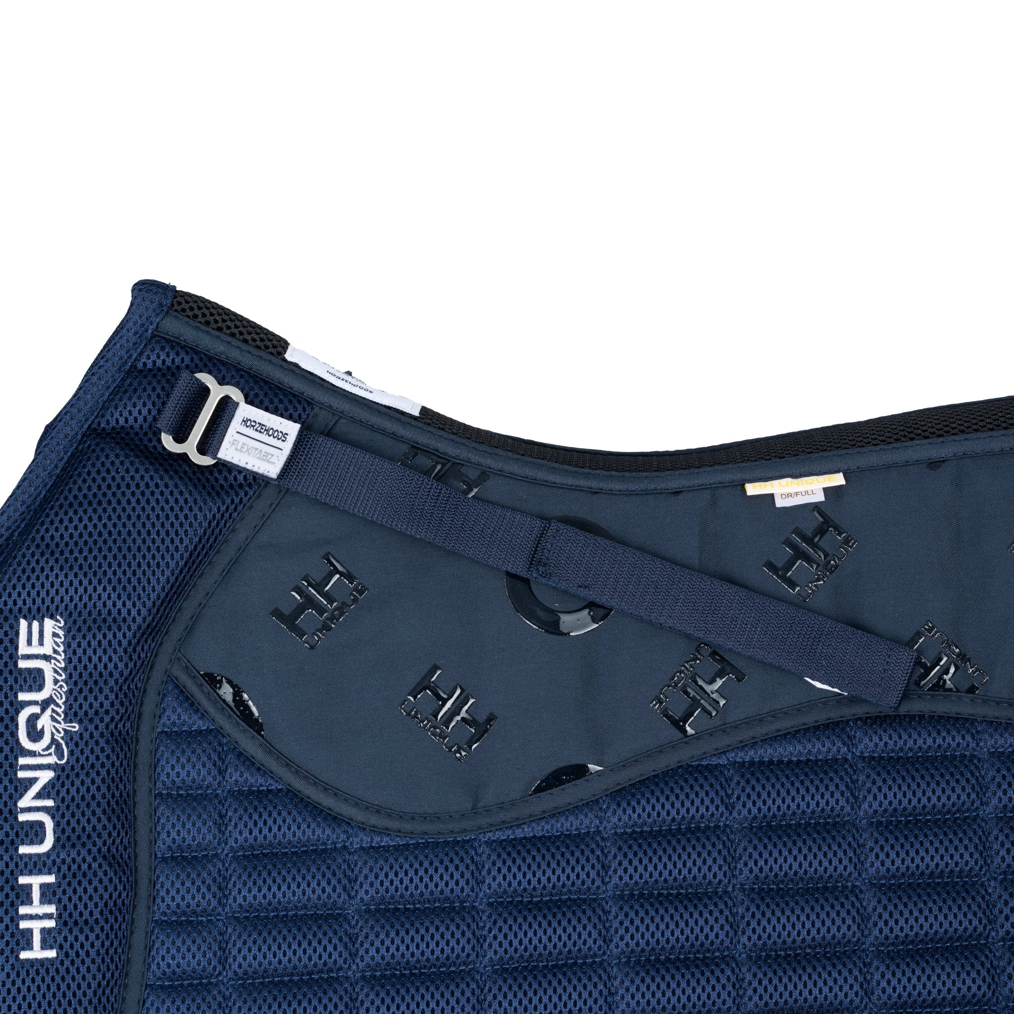 HORZEHOODS® Navy & Silver Porthole AirGel Pad Dressage - Horzehoods5056725017408