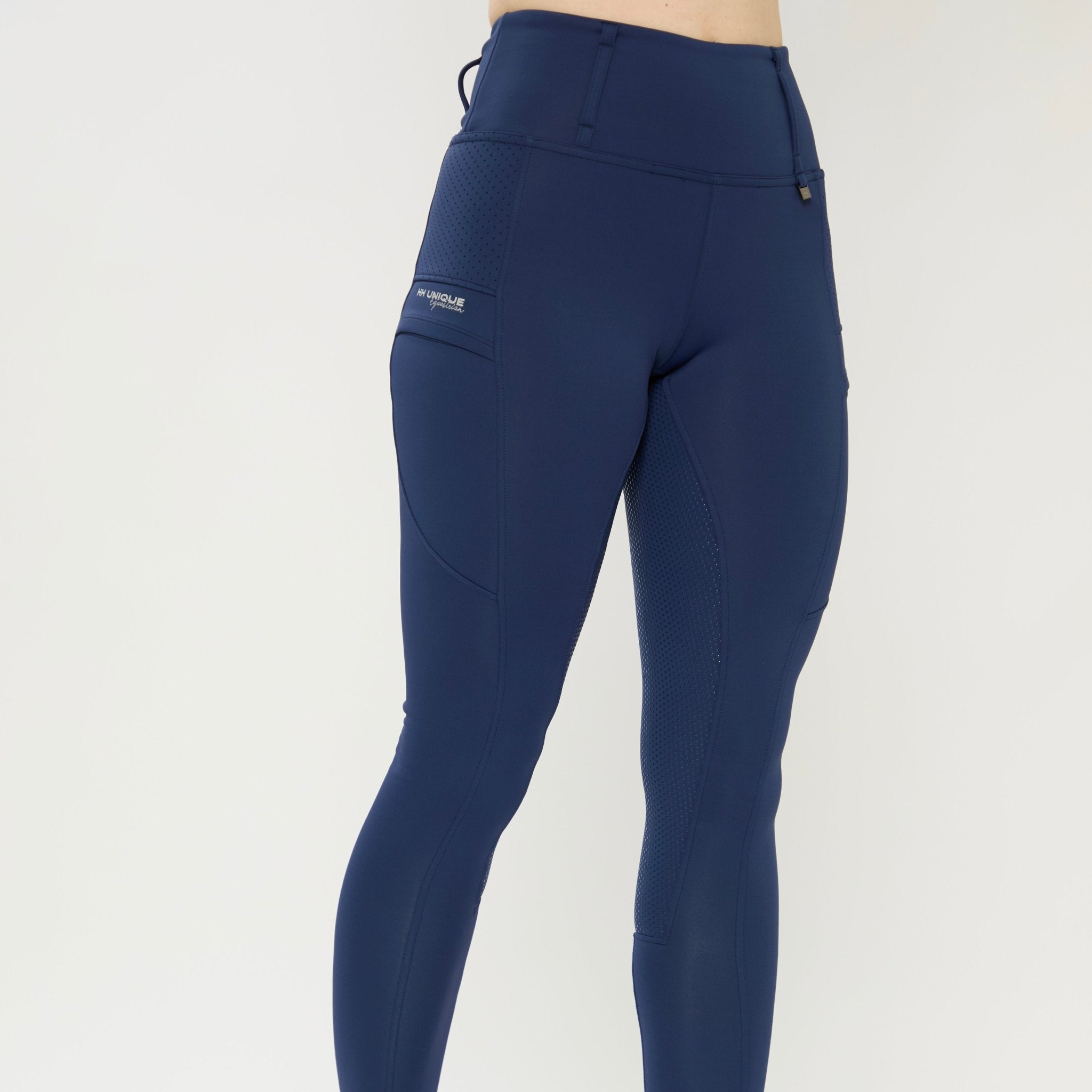 HORZEHOODS® Navy V - Seam Thermo Riding Leggings - Horzehoods5056725019549