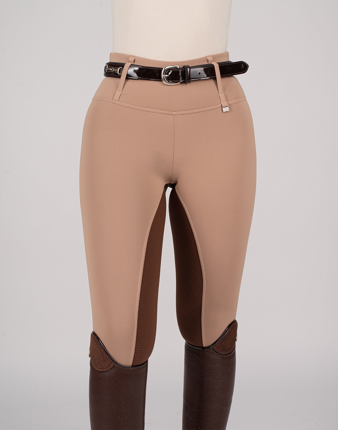 HORZEHOODS® Oatmeal Beige Brown Competition Leggings - Horzehoods5056725007065