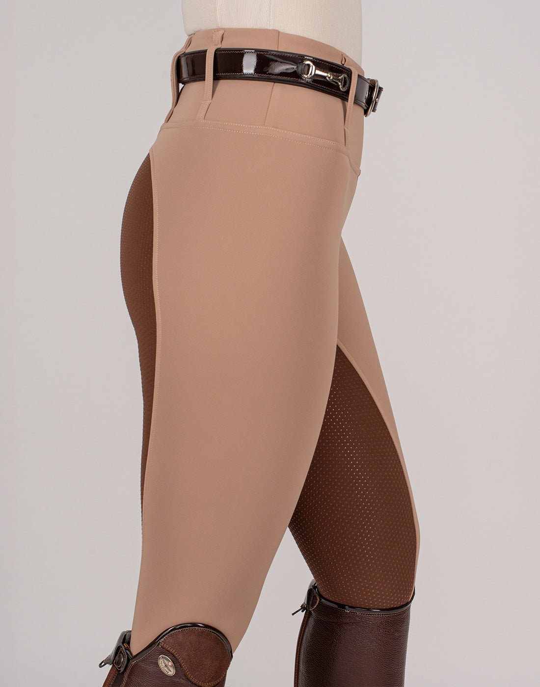 HORZEHOODS® Oatmeal Beige Brown Competition Leggings - Horzehoods5056725007065