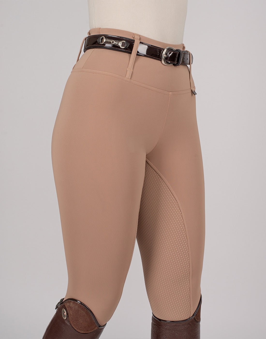 HORZEHOODS® Oatmeal Beige Competition Leggings - Horzehoods5060521423684