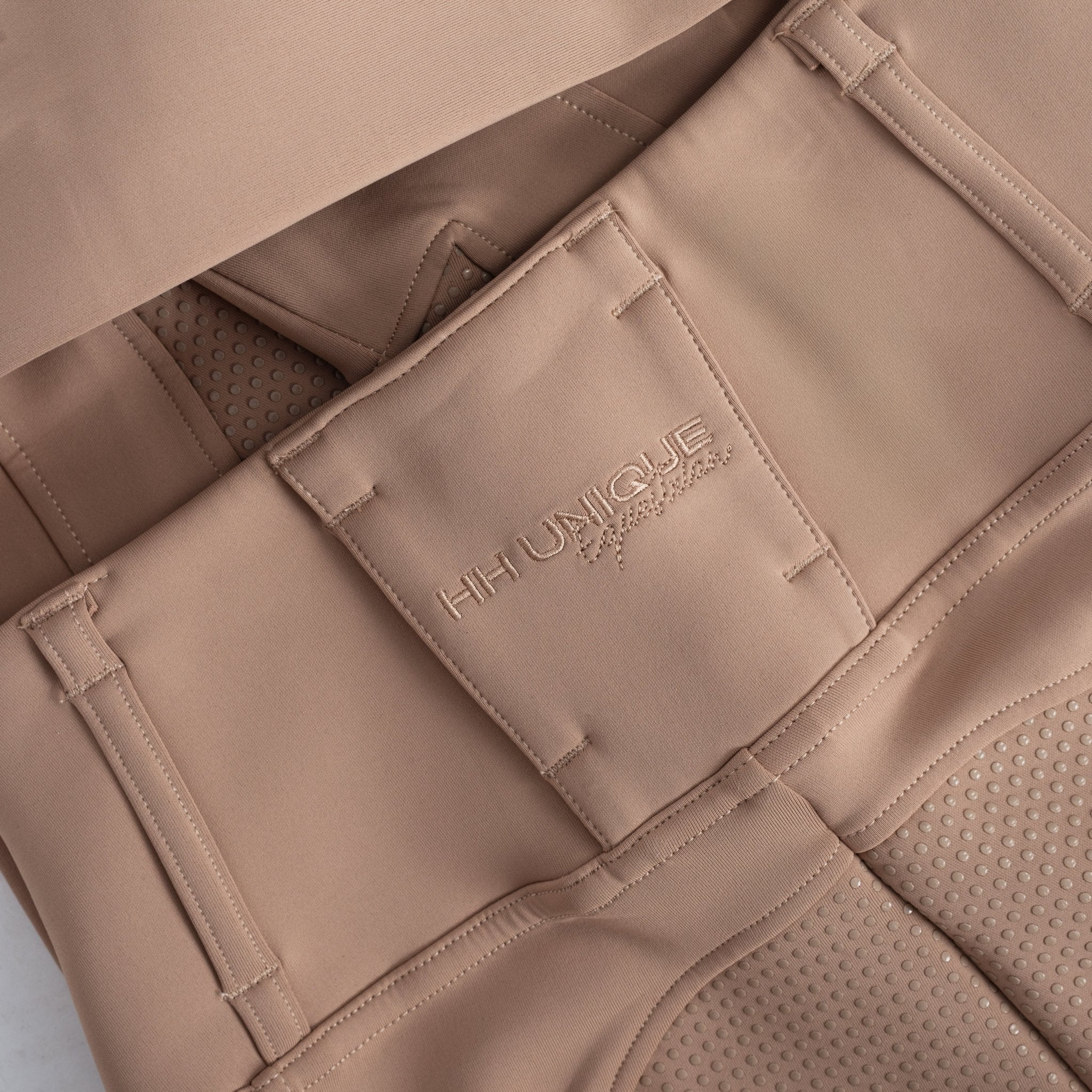 HORZEHOODS® OATMEAL Luxe ContraFlex Leggings - With Pocket IN STOCK - Horzehoods5056725016692