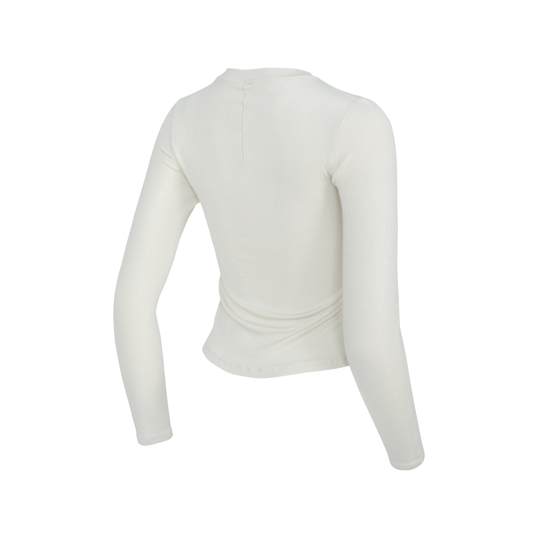 HORZEHOODS® Off - White Soft Buttoned Basicz Long Sleeve Top - Horzehoods5056725022143