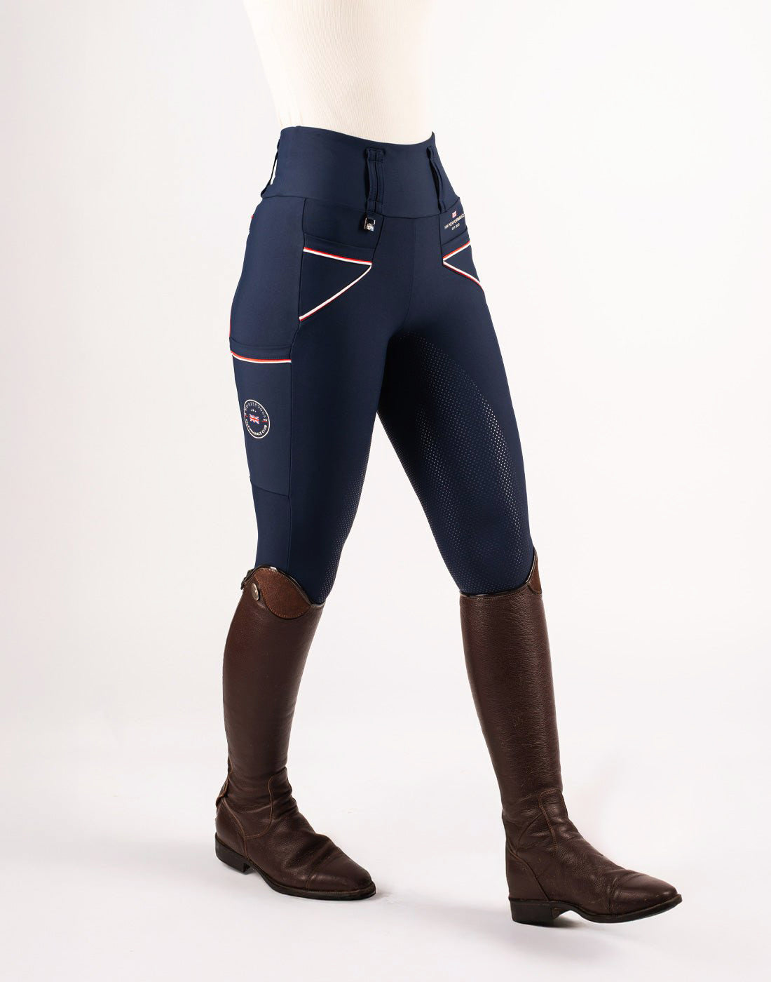 HORZEHOODS® Performance Club Navy High Waist Breggings