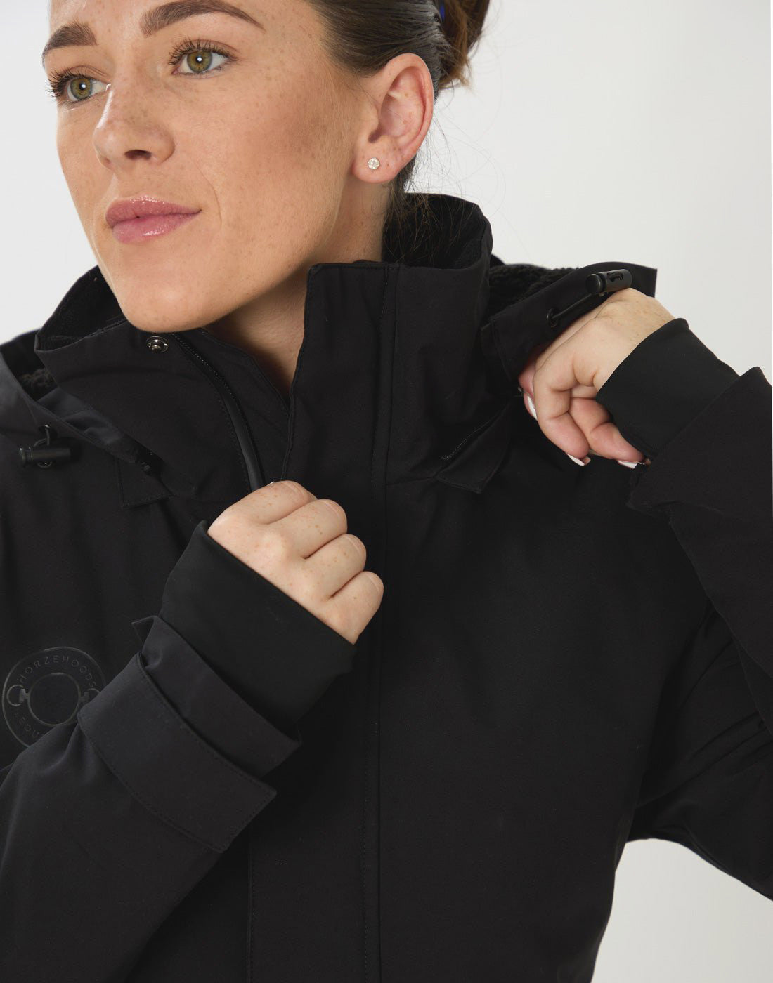 HORZEHOODS® ProPleat®️ Black Waterproof Coat