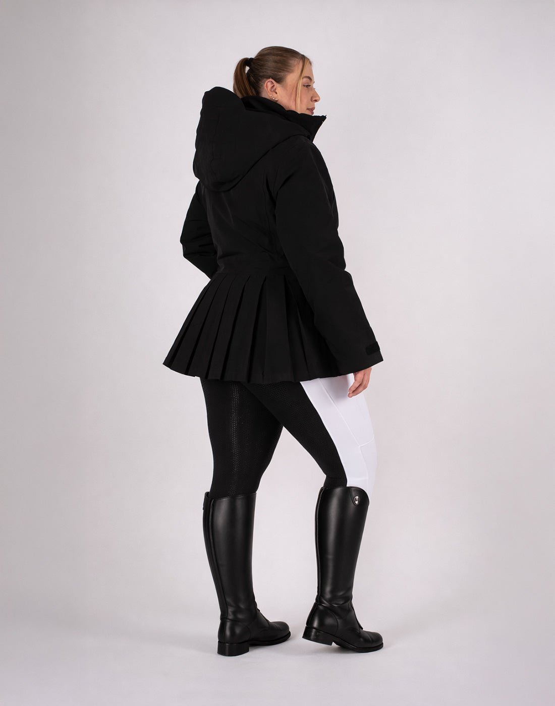 HORZEHOODS® ProPleat Black Waterproof Coat - Horzehoods5056725025670