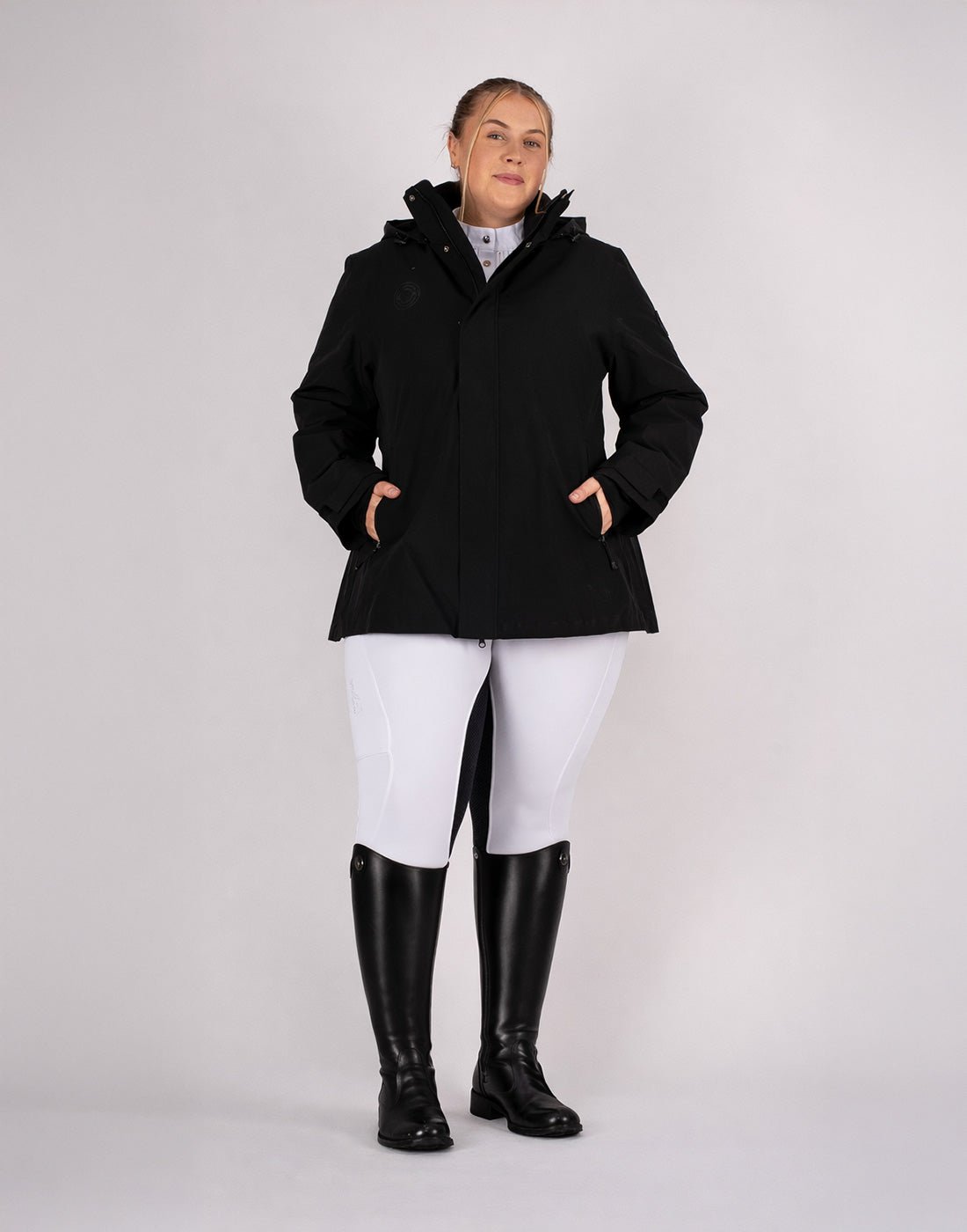 HORZEHOODS® ProPleat Black Waterproof Coat - Horzehoods5056725025670