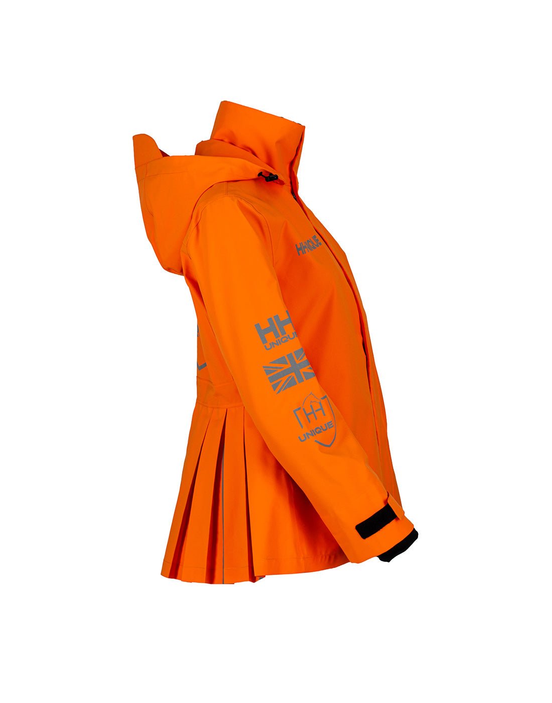 HORZEHOODS® ProPleat HiVis Orange Reflective Waterproof Coat - Horzehoods
