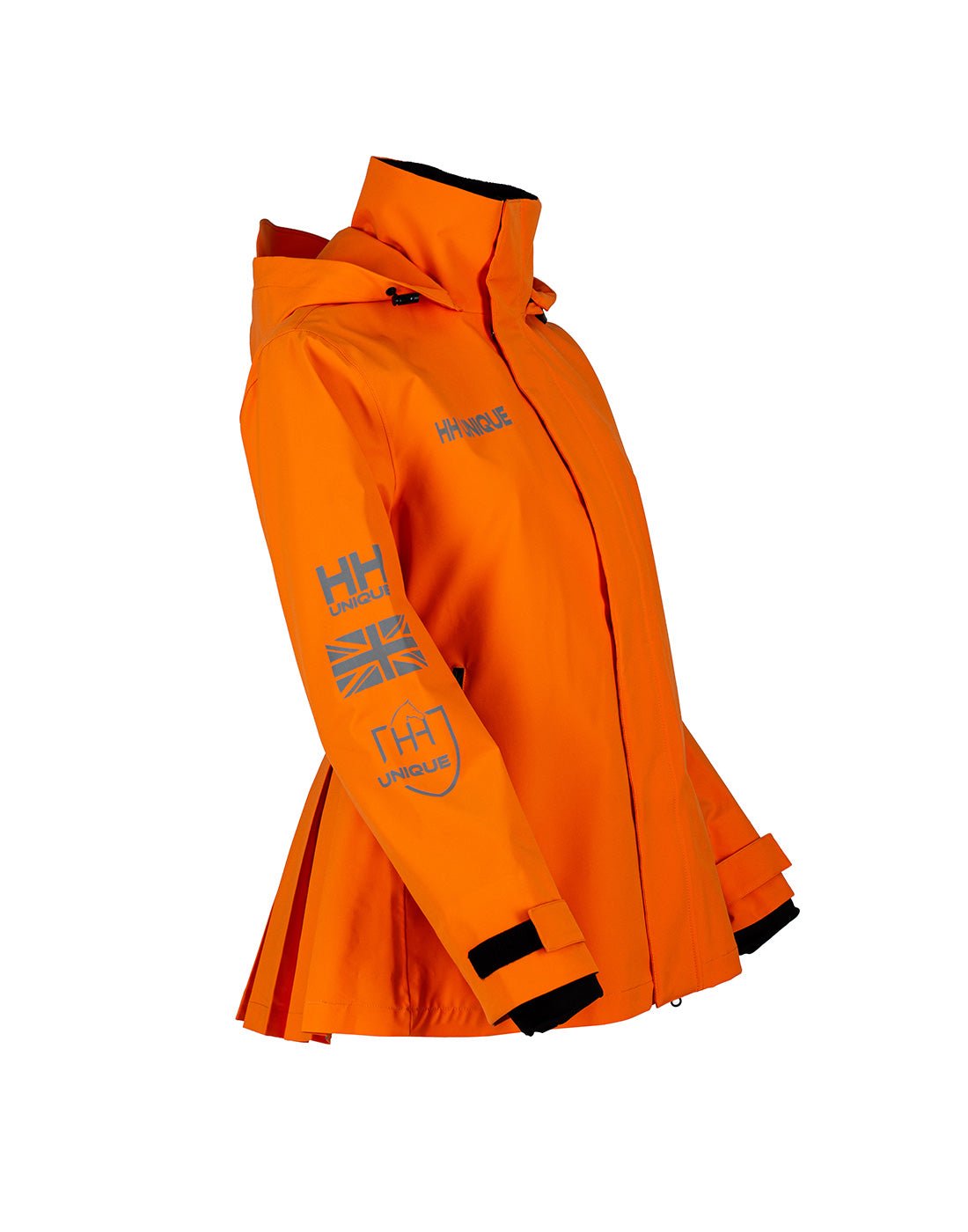 HORZEHOODS® ProPleat HiVis Orange Reflective Waterproof Coat - Horzehoods
