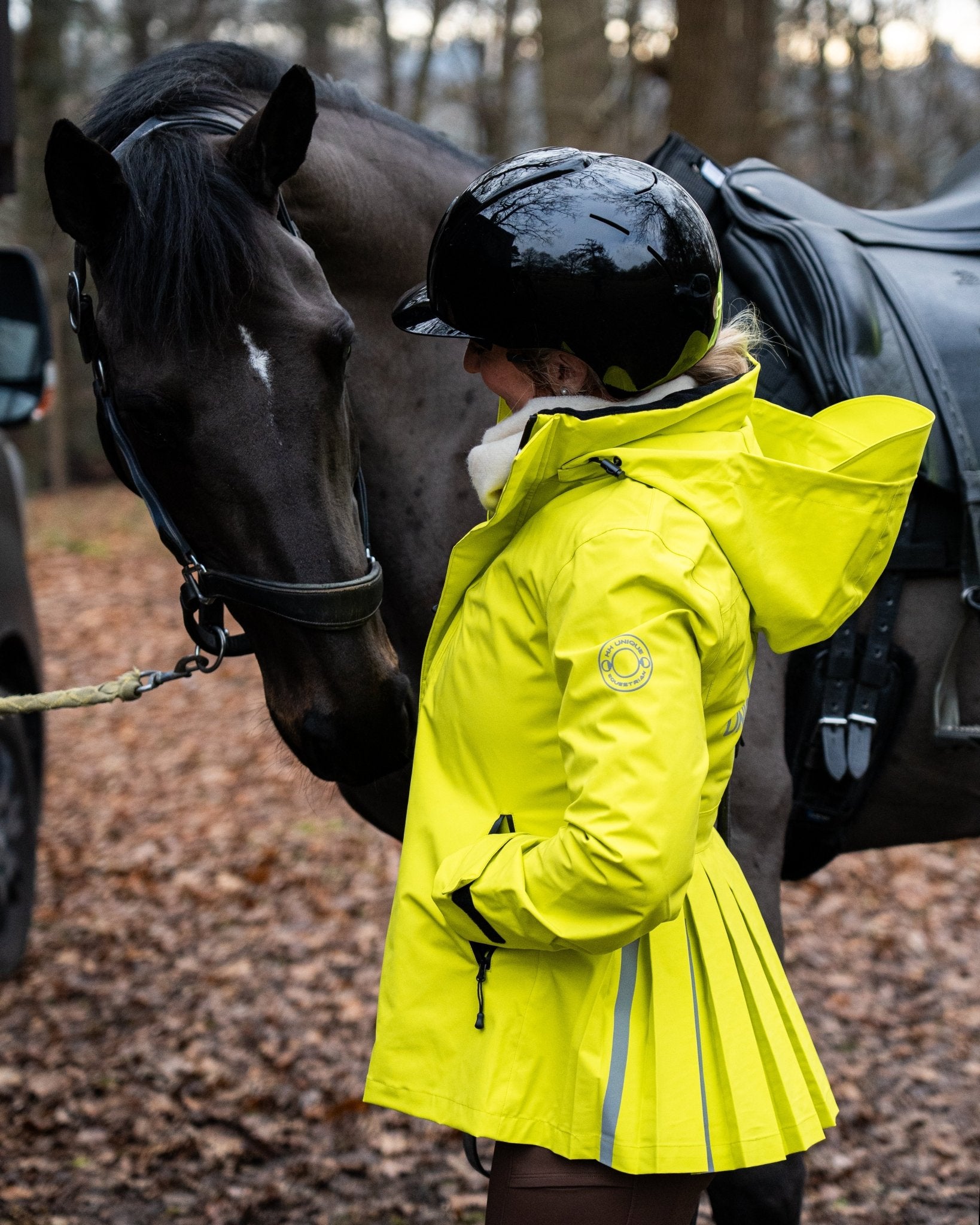 HORZEHOODS® ProPleat HiVis Reflective Waterproof Coat - Horzehoods5056725025717